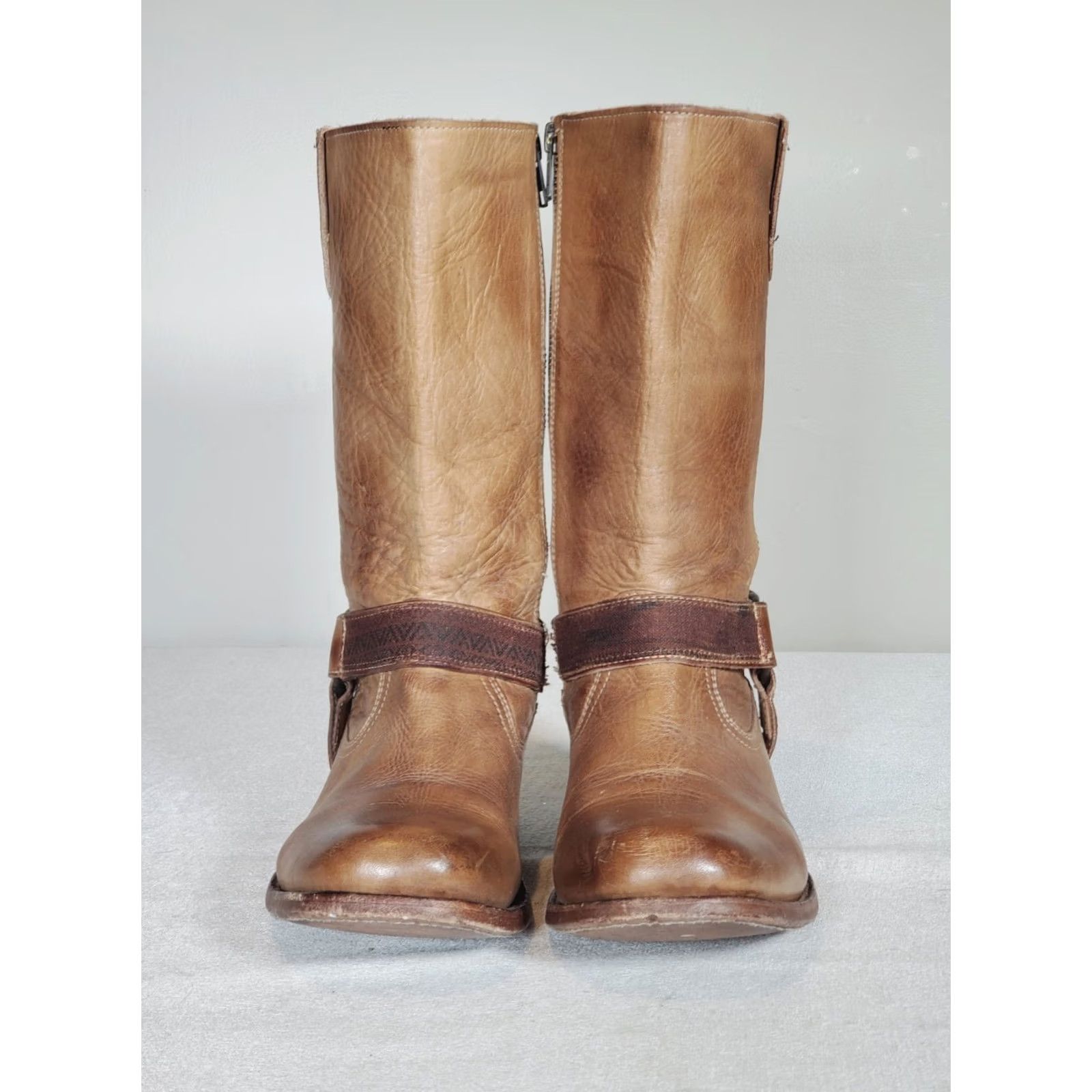 Bed Stu Bed Stu Cobbler Series Harness Moto Boots Antiqued Cognac Leather Women's US 8.5 Size US 9 / IT 39 - 6 Thumbnail
