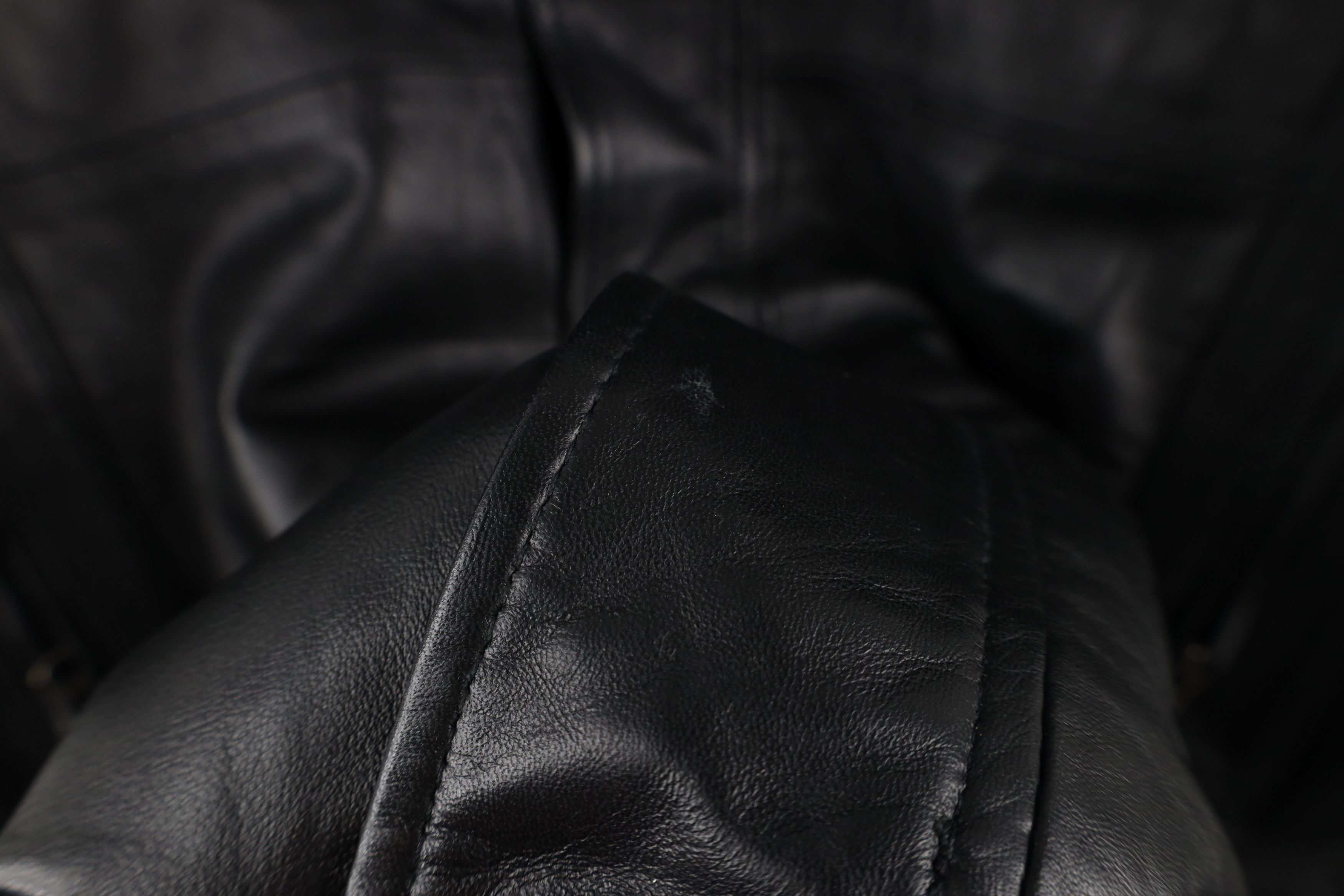 Vintage Vintage 90s Streetwear Elbow Patch Leather Jacket Coat Black Size US XXL / EU 58 / 5 - 4 Thumbnail
