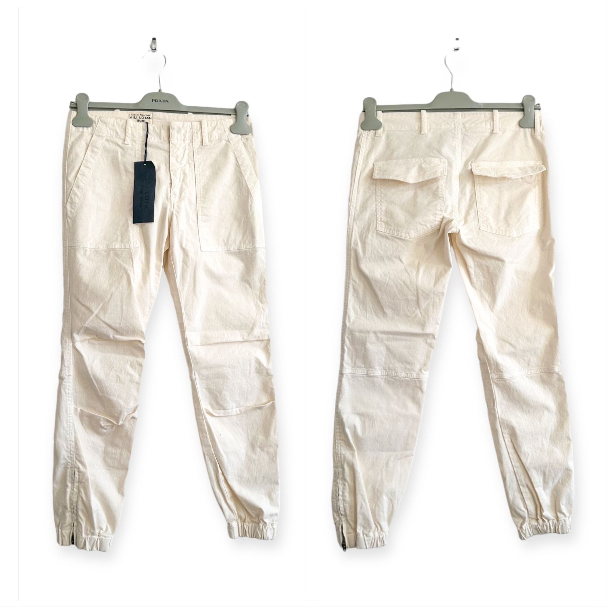 Nili Lotan Nili Lotan Cropped Military Pants, Eggshell, Size 0, Ankle Z Size 25" / US 0 / IT 36 - 14 Thumbnail