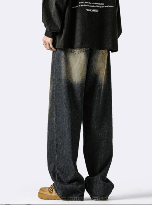 Japanese Brand × Jean Retro distressed washed American straight-leg casual jeans Size US 34 / EU 50 - 4 Thumbnail