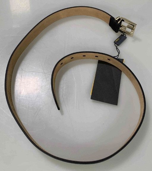 Fendi Fendi 🇮🇹 gold FF buckle black leather belt unisex 90 NEW Size 34 - 7 Thumbnail