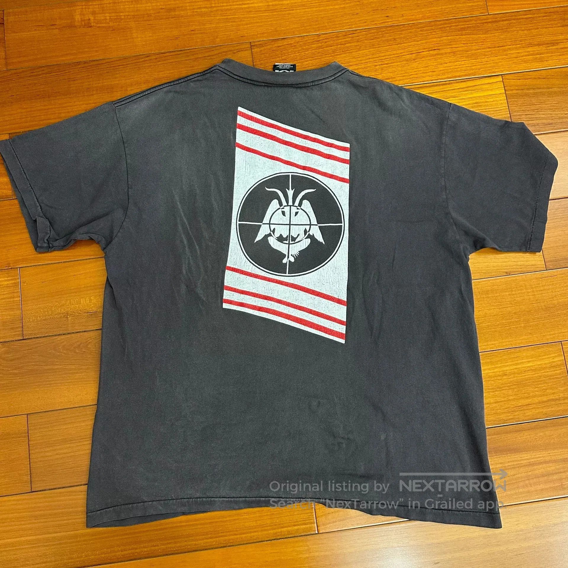 Saint Michael Saint Michael Washed Black Red Target Tee. Size US XXL / EU 58 / 5 - 2 Thumbnail