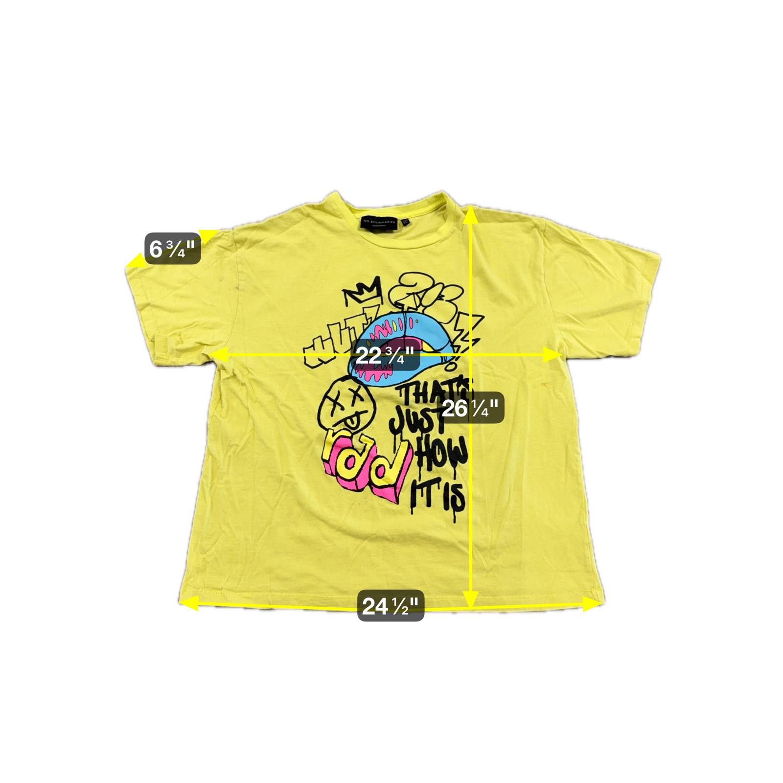 Designer No Boundaries Single Stitch Street Art Shirt - L Oversized Size US L / EU 52-54 / 3 - 8 Thumbnail