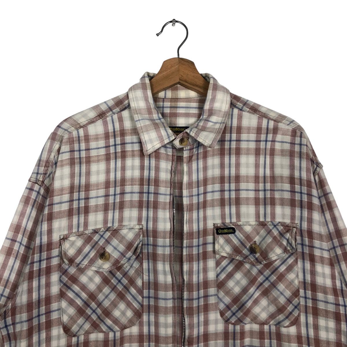 Oshkosh 🔥90’s Vintage Work Chore Jacket Oshkosh Tartan Design Size US L / EU 52-54 / 3 - 2 Thumbnail
