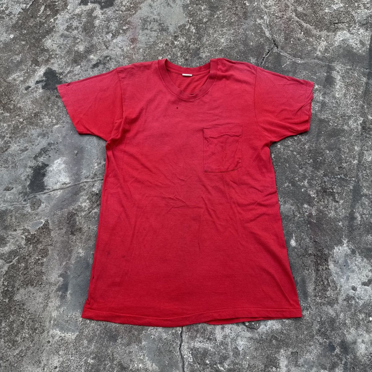 Vintage Pocket Tees Faded Trashed Vintage Fruit Of The Loom Size US L / EU 52-54 / 3 - 1 Thumbnail