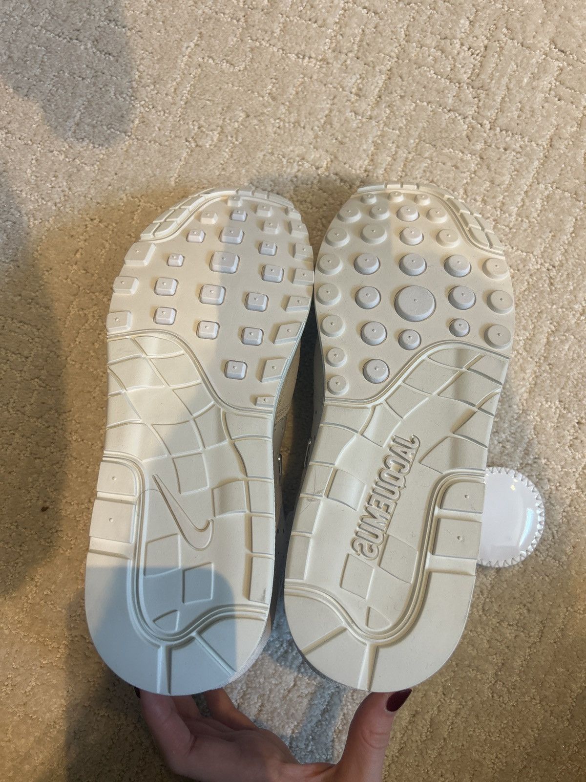 Jacquemus × Nike Nike x Jacquemus Air Max 1 White Sneakers Size US 10 / EU 43 - 5 Thumbnail