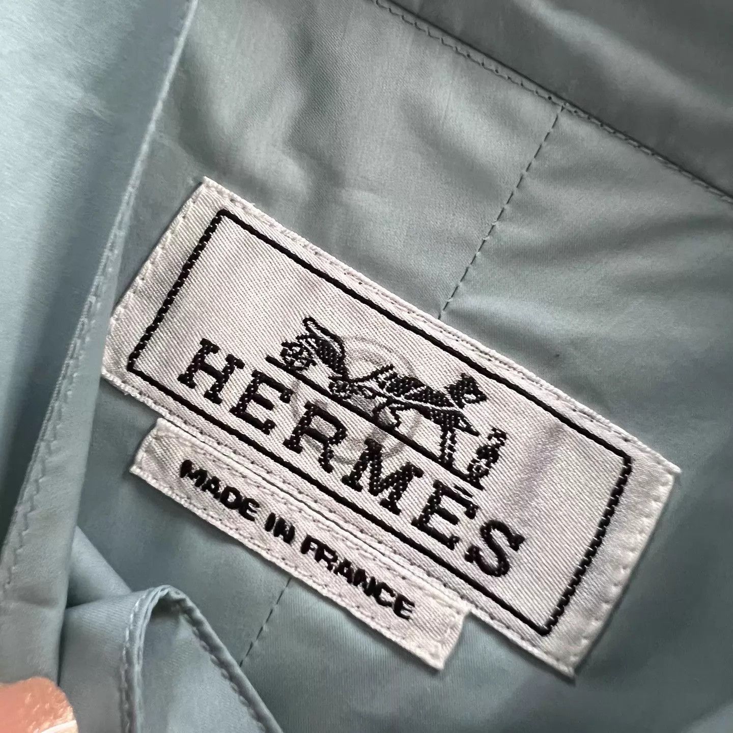 Hermes HERMES solid turtleneck long-sleeve shirt 39 new Size US M / EU 48-50 / 2 - 2 Thumbnail