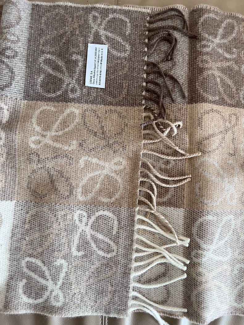 Loewe LOEWE Coback scarf logo double-sided color chessboard scar Size ONE SIZE - 3 Thumbnail