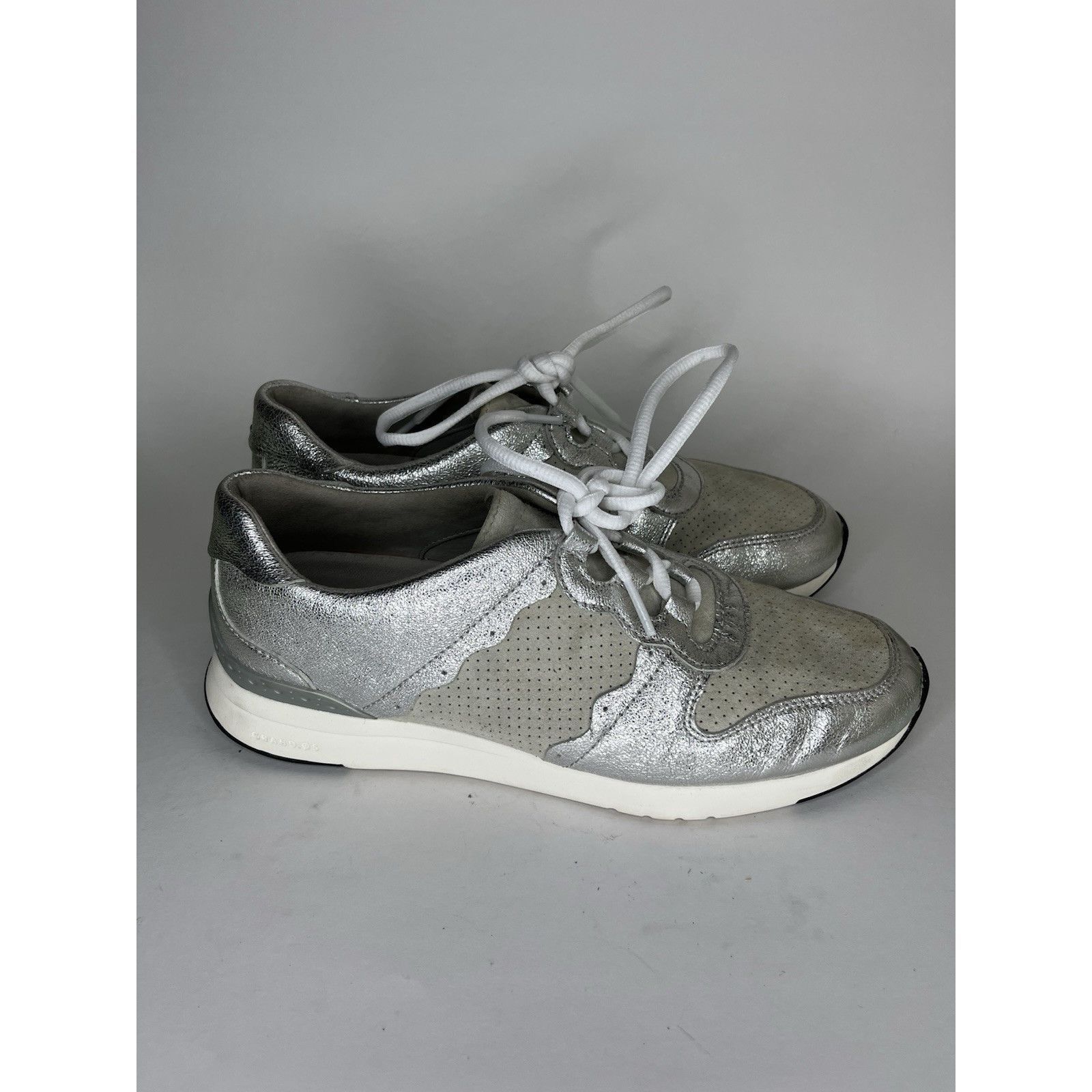 Cole Haan Cole Haan Grand Pro Silver Casual Lace Up Sneakers Shoes Wom Size US 9 / IT 39 - 1 Thumbnail