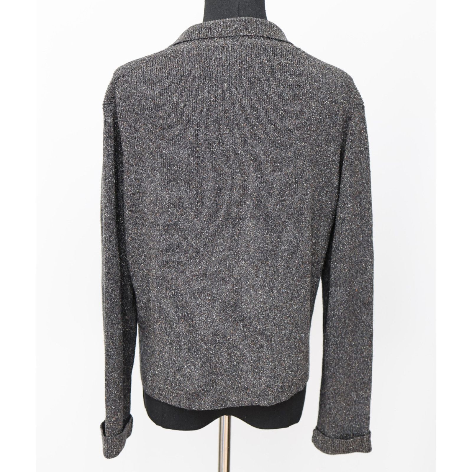 Eileen Fisher EILEEN FISHER Gray Full Zip Collared Cardigan Sweater Size S Size S / US 4 / IT 40 - 6 Thumbnail