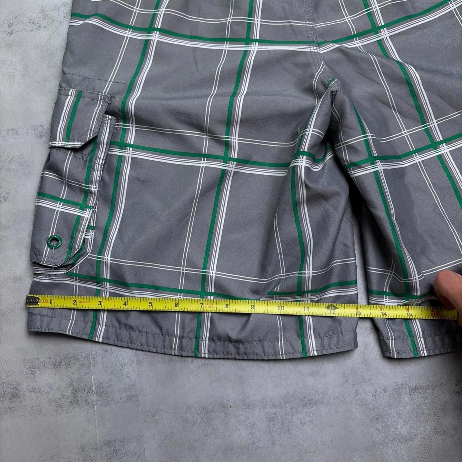 Ocean Pacific Y2K Grey Ocean Pacific Grunge Plaid Baggy Surf Board Shorts Size US 34 / EU 50 - 8 Thumbnail