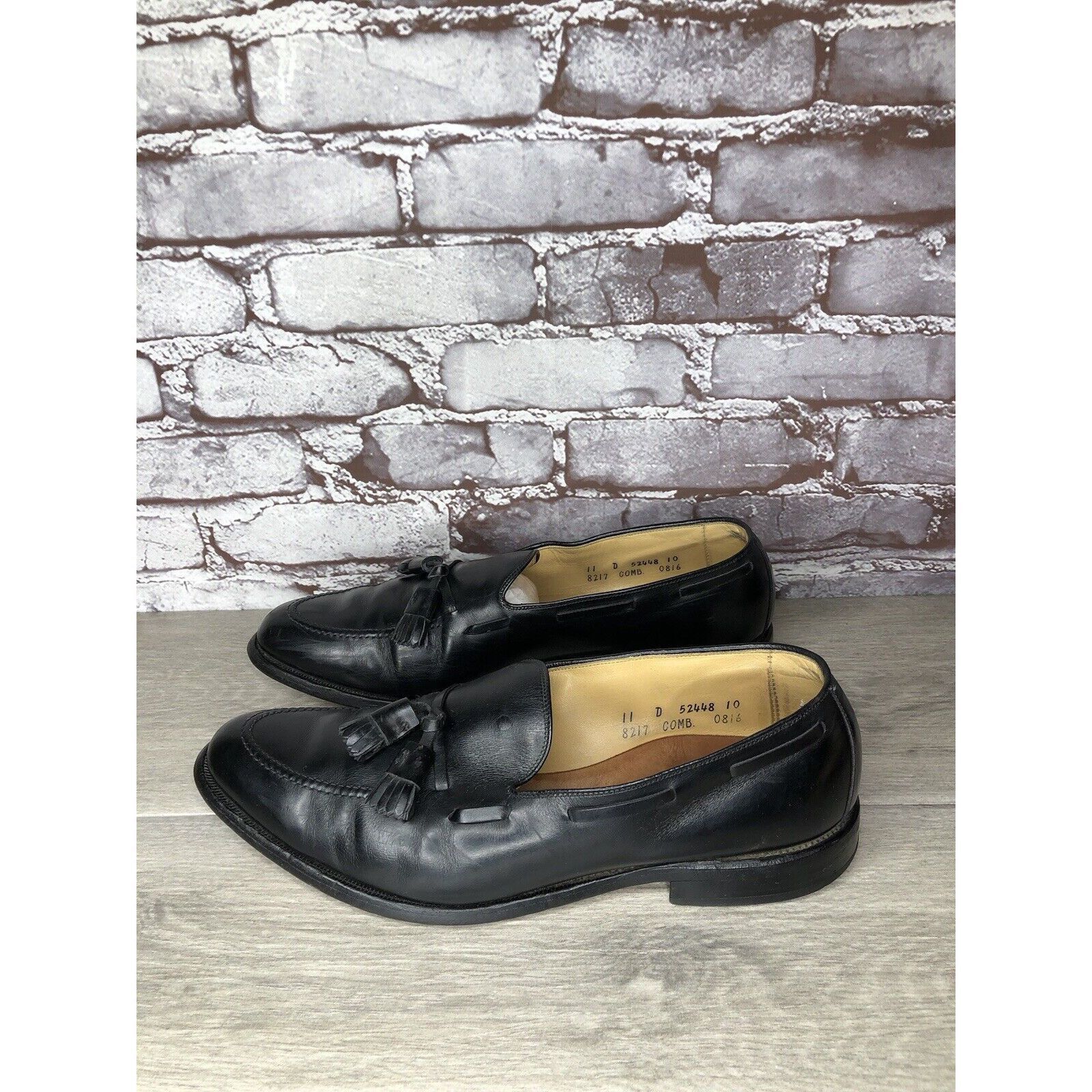 Allen Edmonds Allen Edmonds Grayson Black Leather Tassel Loafers Dress Sho Size US 11 / EU 44 - 1 Thumbnail