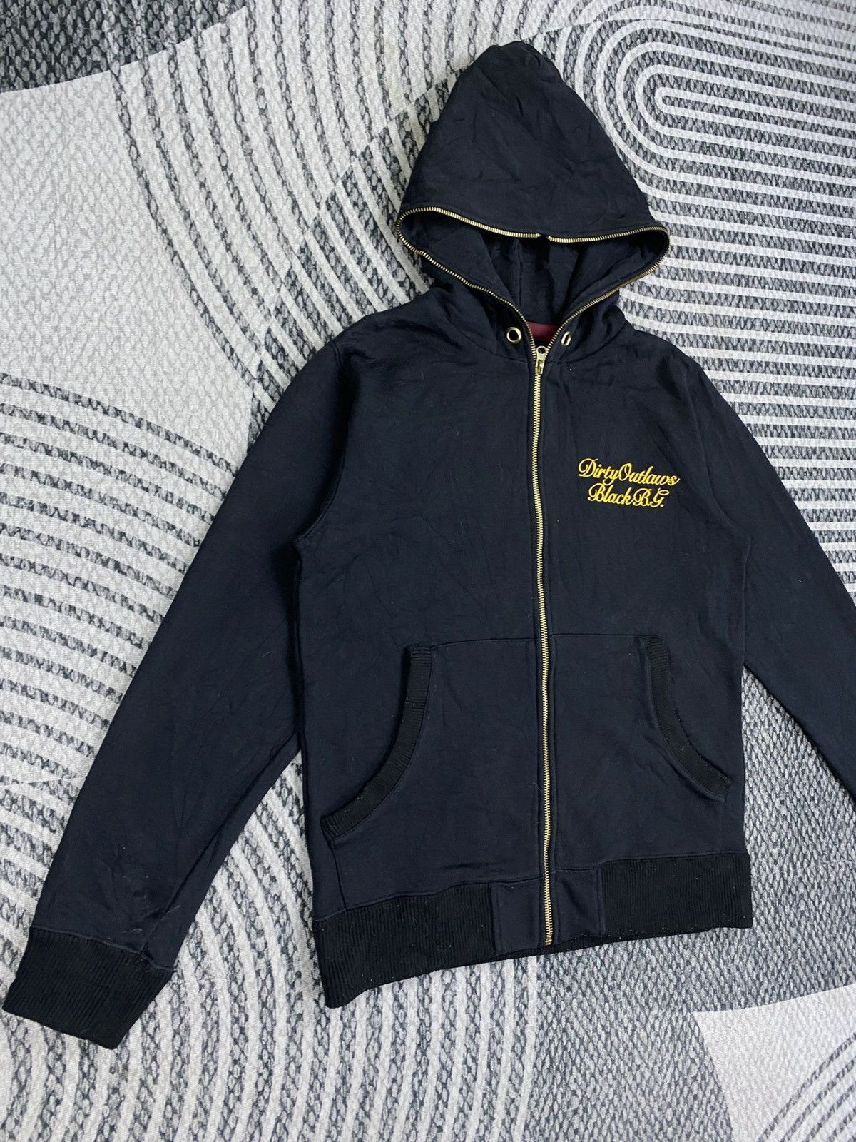 Japanese Brand Vintage Groover Grand Black Embroidered Wording Hoodie Size US S / EU 44-46 / 1 - 3 Thumbnail