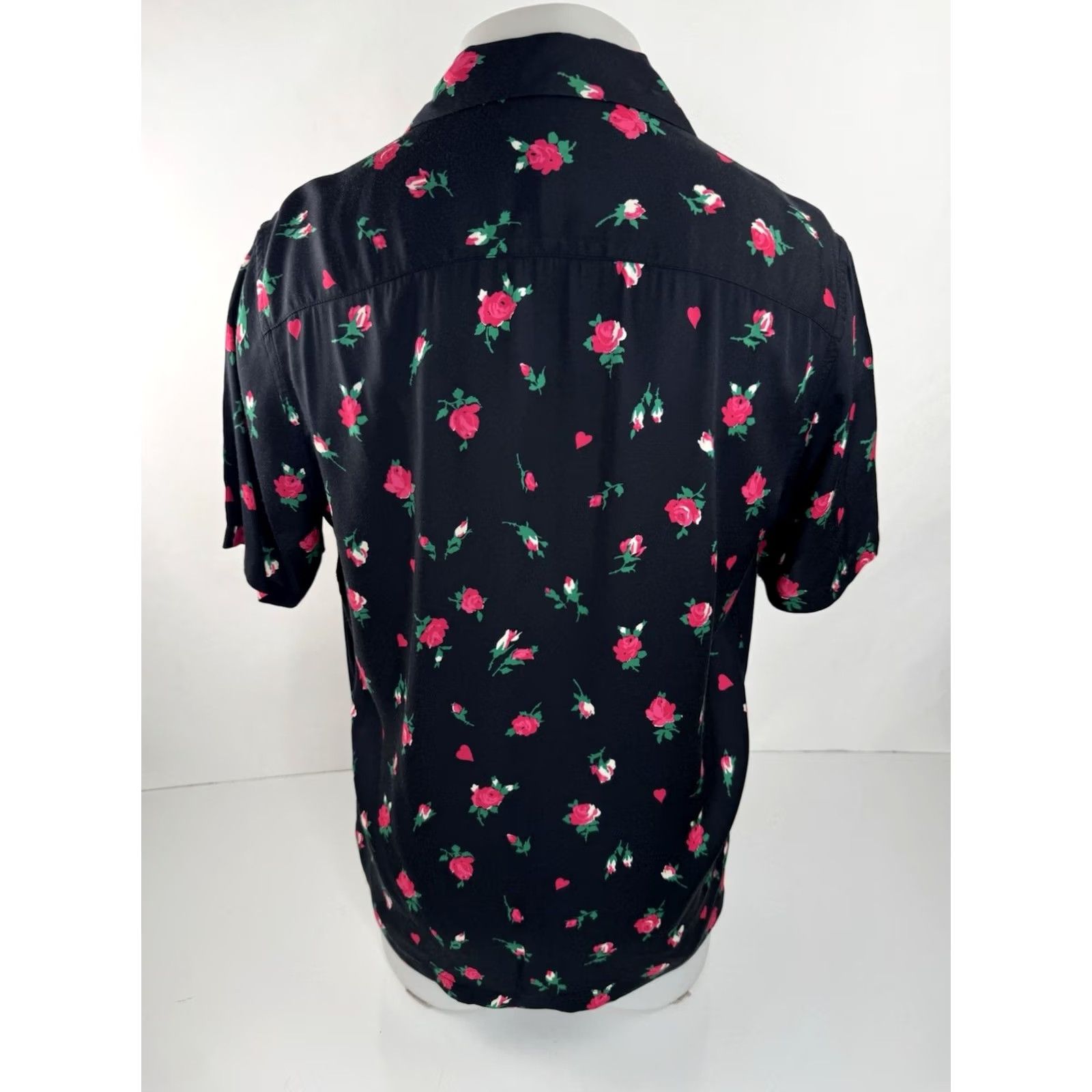 Allsaints AllSaints - AL PENROSE Heart Floral Print XS Shirt - BLACK Size US XS / EU 42 / 0 - 3 Thumbnail