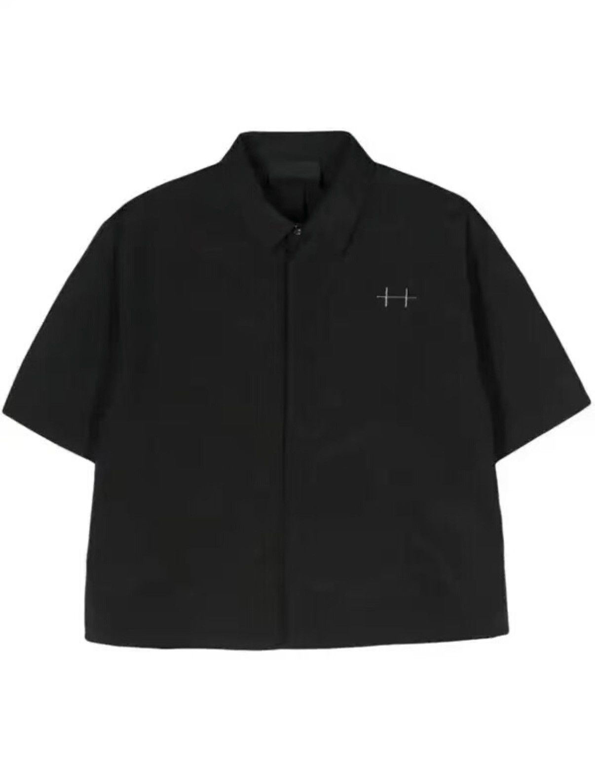 Heliot Emil Heliot Emil Men’s Nylon Ruched Cropped Shirt T-shirt J39 Size US M / EU 48-50 / 2 - 1 Thumbnail