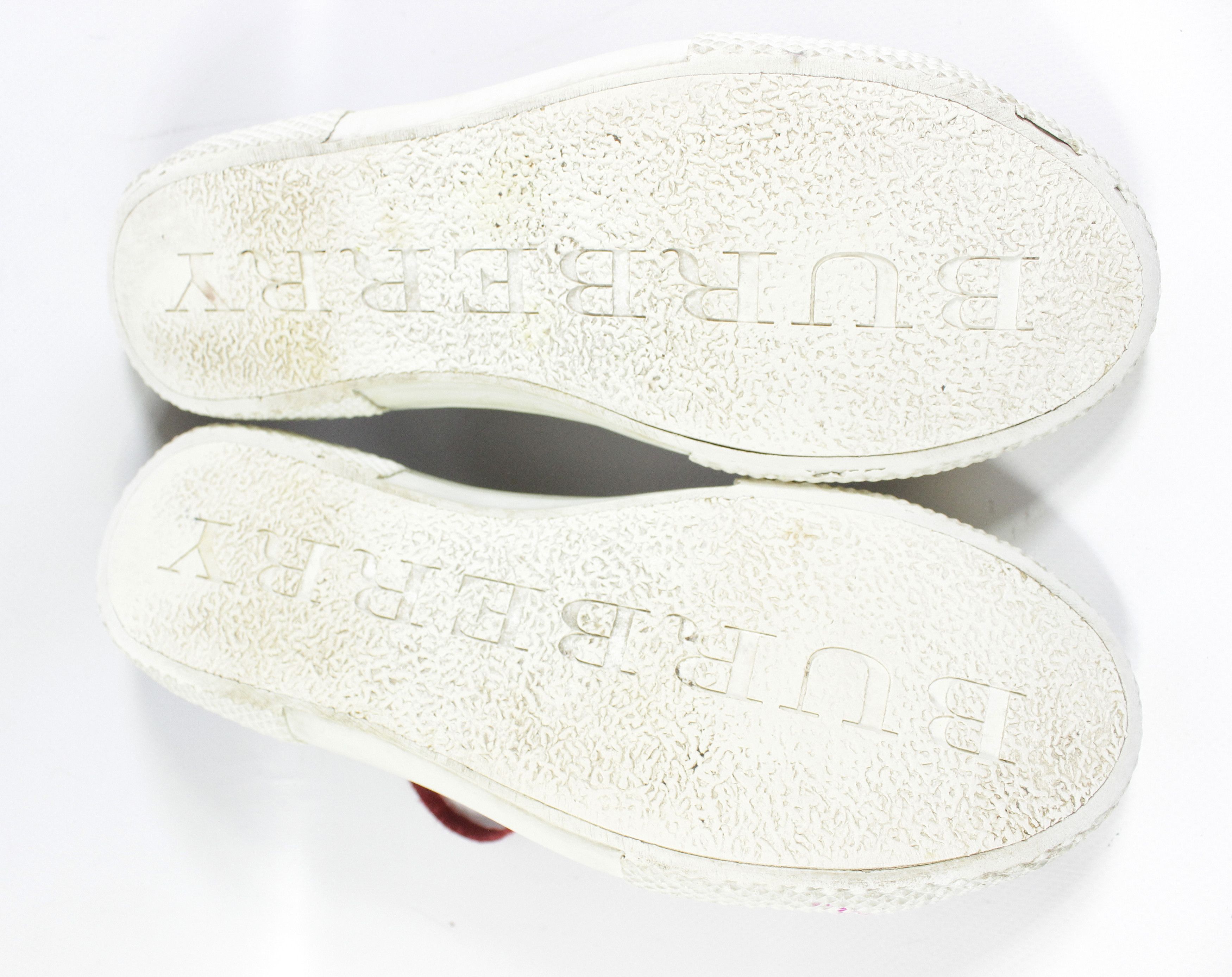 Burberry Distressed Nova Check Leather Low Sneakers Size US 7 / IT 37 - 7 Thumbnail