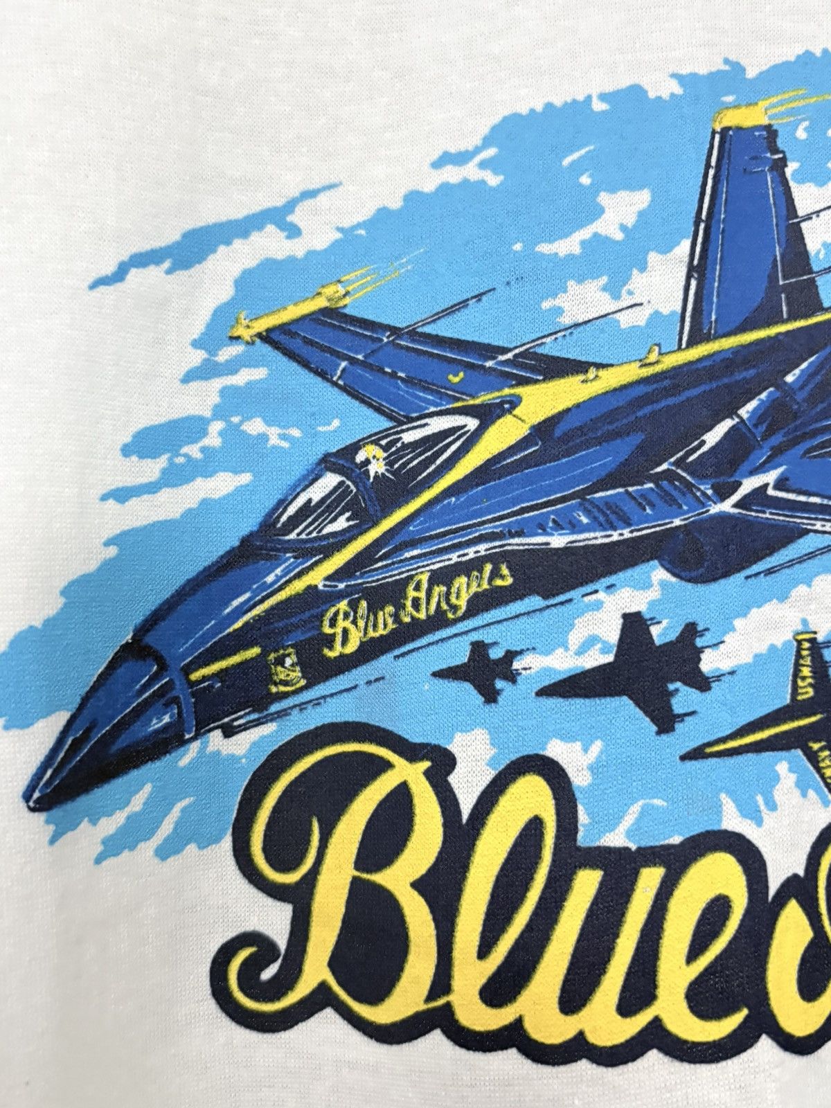 Vintage 80’s Blue Angels Vintage Ringer Tee Shirt Size US L / EU 52-54 / 3 - 4 Thumbnail