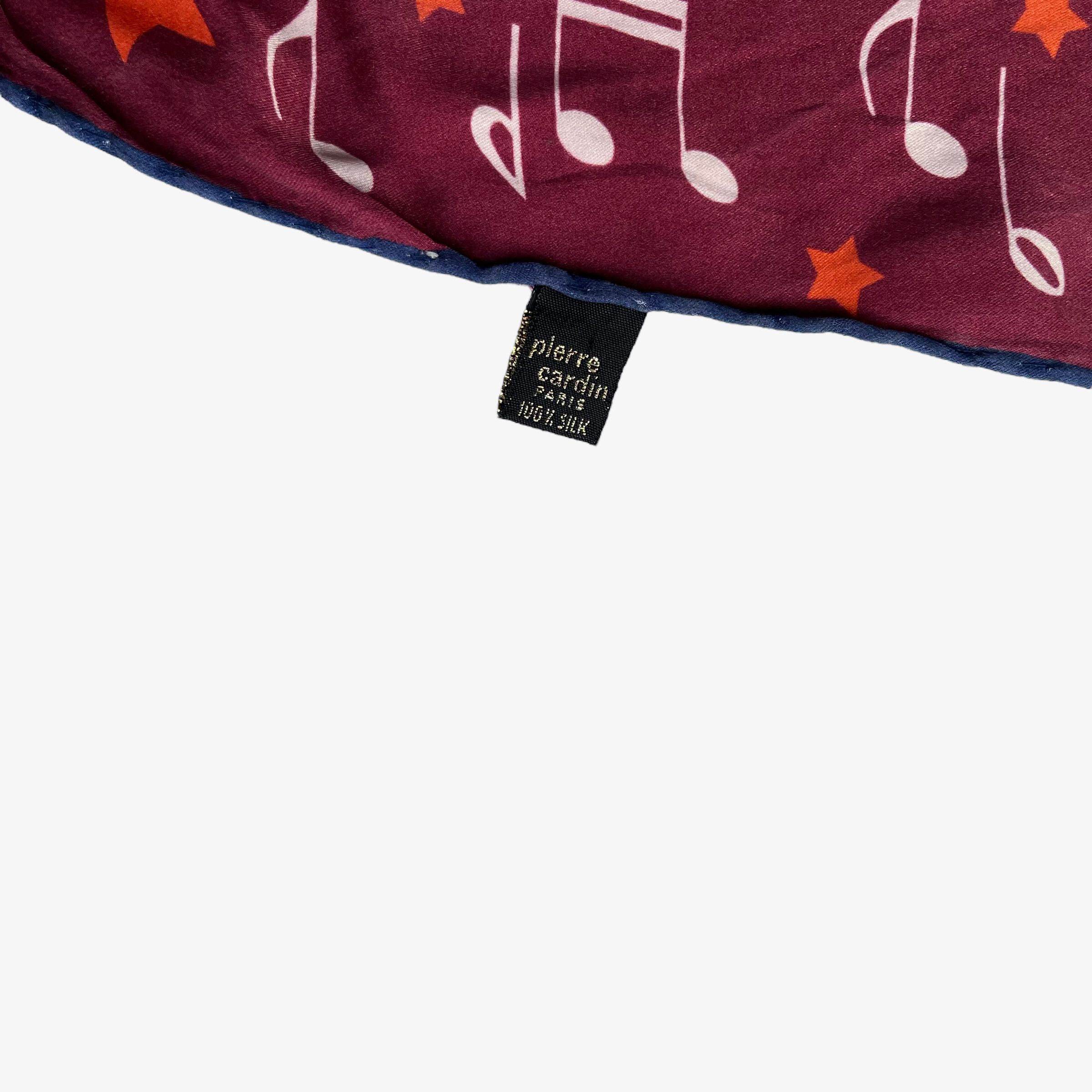 Pierre Cardin Vintage 90s Pierre Cardin Music Note Print Silk Scarf Size ONE SIZE - 3 Thumbnail