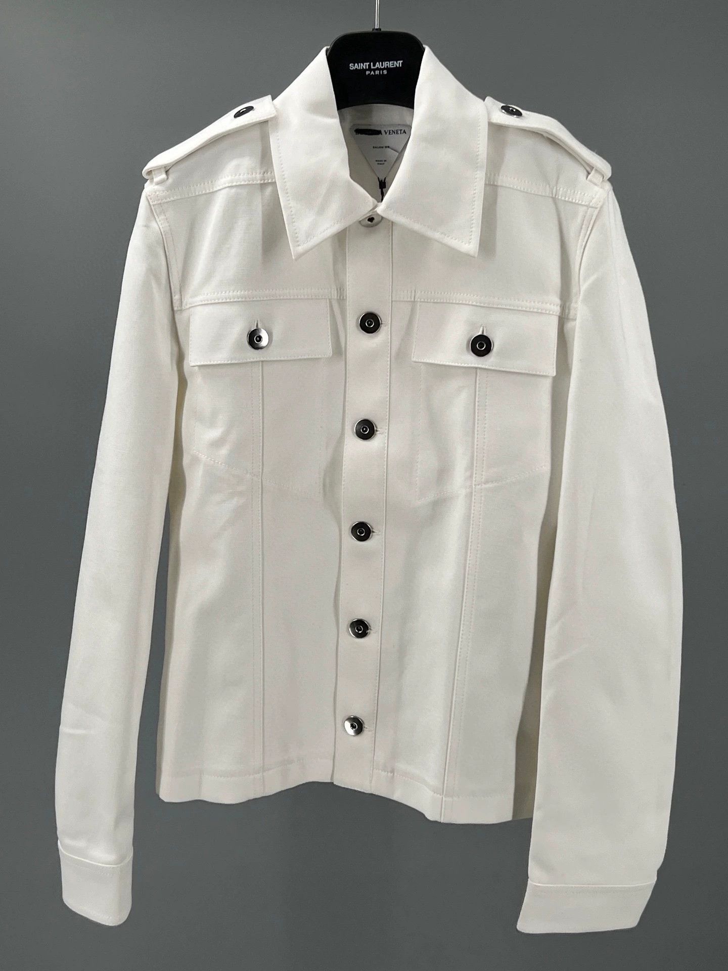 bottega veneta white cotton jacket for men