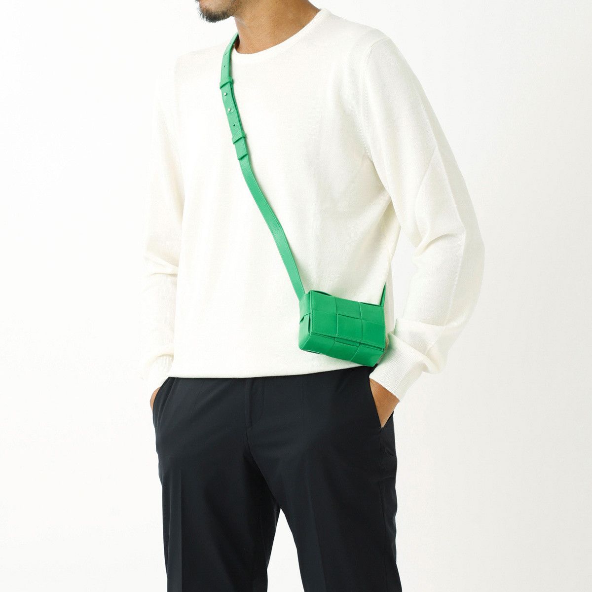 Bottega Veneta BOTTEGA VENETA Candy Cassette green paper leather mini bag Size ONE SIZE - 2 Thumbnail