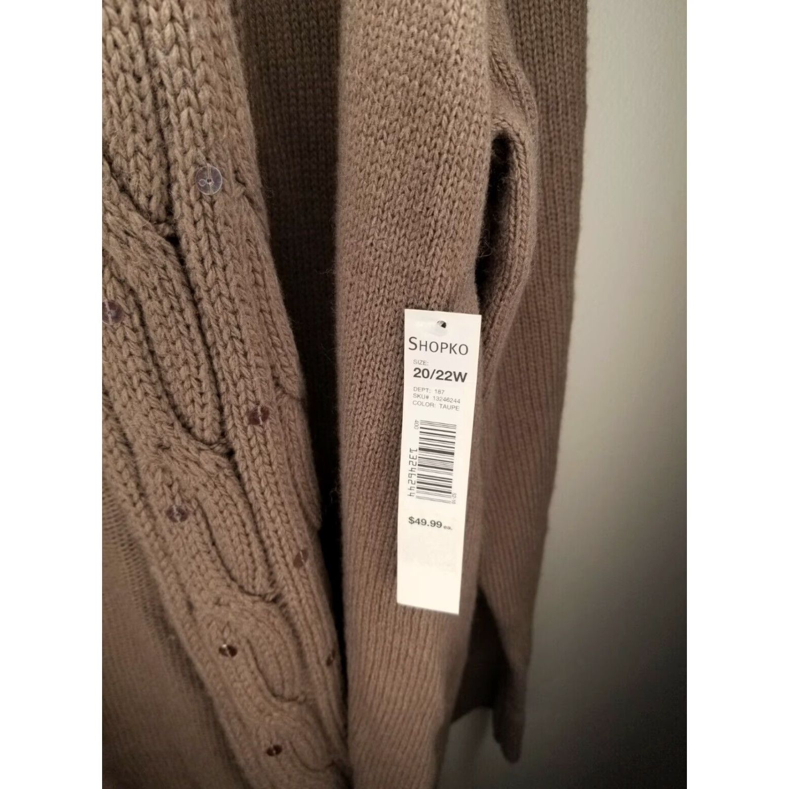Vintage VINTAGE Willow Bay Women's Cardigan Sweater Brown Plus Size 2X Casual Fall Size XXL / US 16-18 / IT 52-54 - 2 Thumbnail