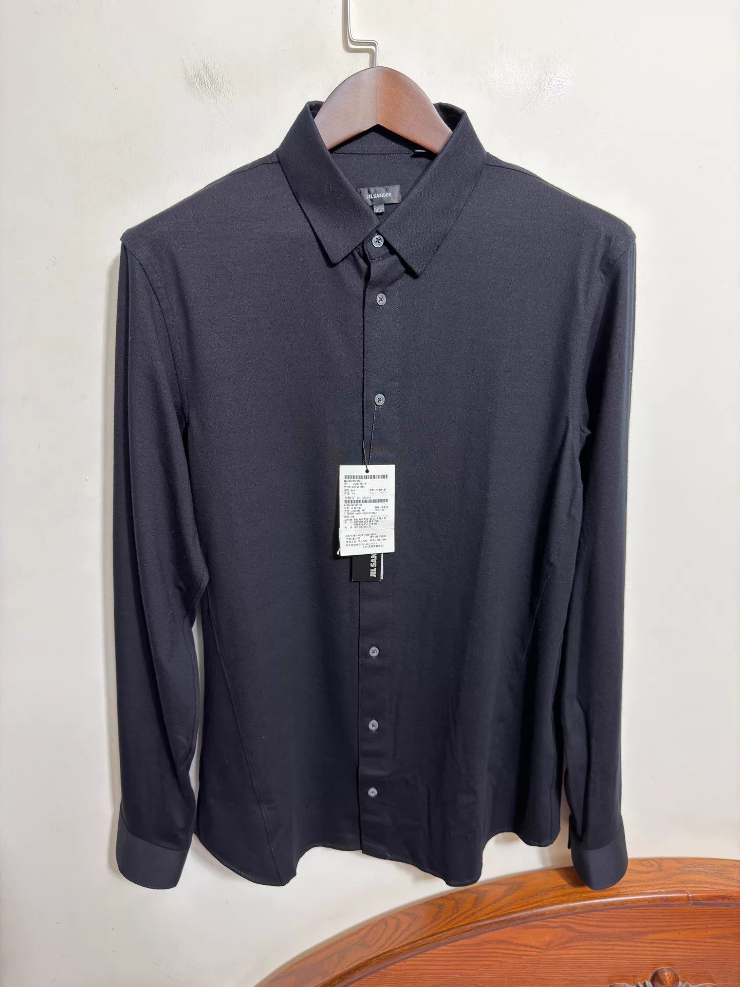 Jil Sander Jil Sander Black Long Sleeve Shirt 42 New With Tags Size US L / EU 52-54 / 3 - 1 Thumbnail