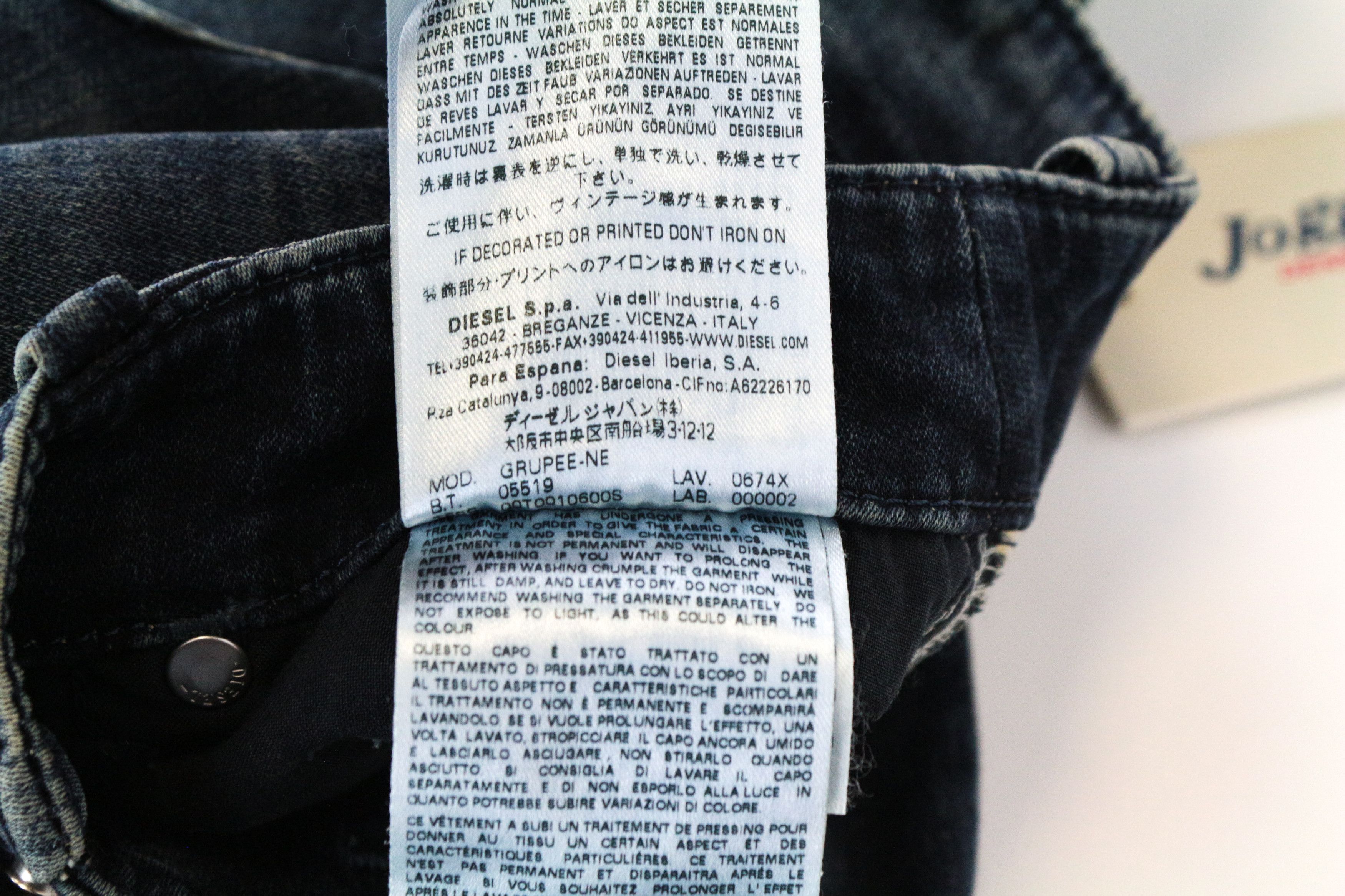Diesel GRUPEE-NE 0674X W23 Blue Distressed Skinny Jeans 63784 Size 23" - 7 Thumbnail