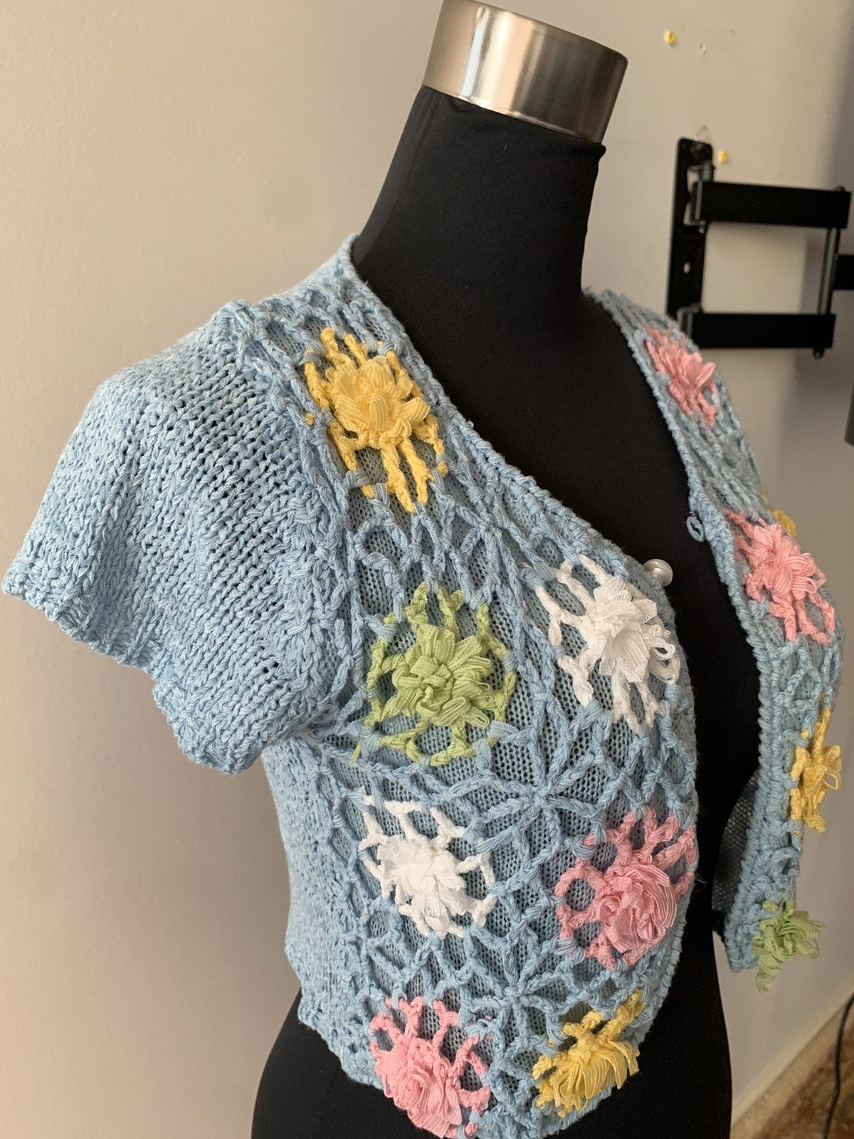 Vintage Vintage 90s y2k Hand Stitched Crochet Top Size S / US 4 / IT 40 - 8 Thumbnail