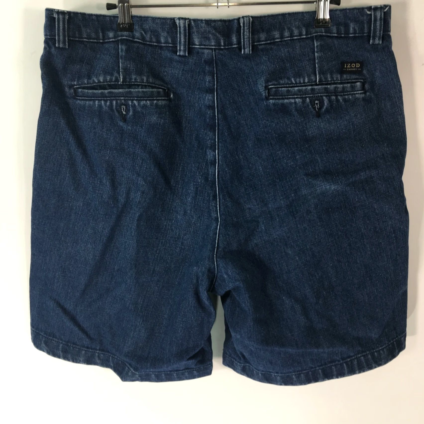Izod IZOD Men's High Rise Blue Denim Jean Shorts Size 36 - Casual 5-Pocket, Regular Fit, Breathable Outdoor Style Size US 36 / EU 52 - 2 Thumbnail