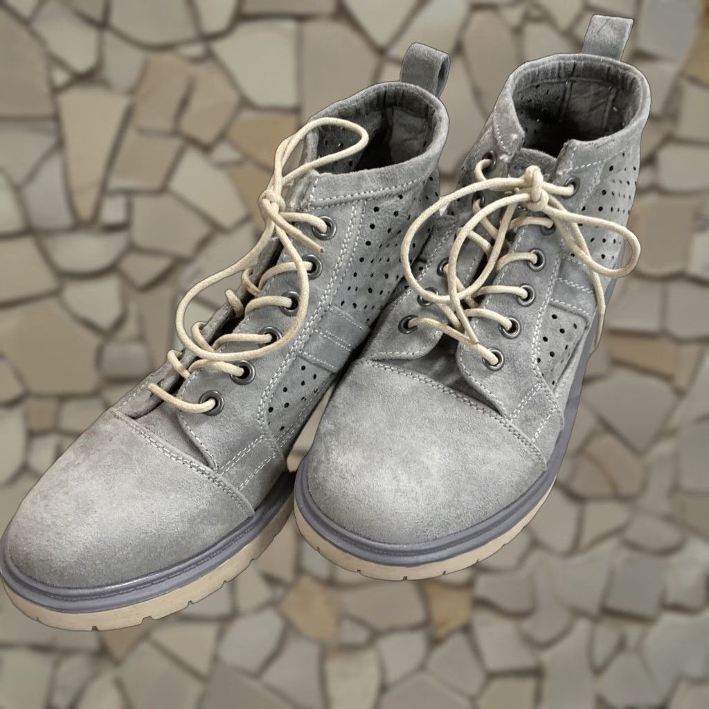 VINTAGE Rock Candy Women's Combat Textile Boots size Gray