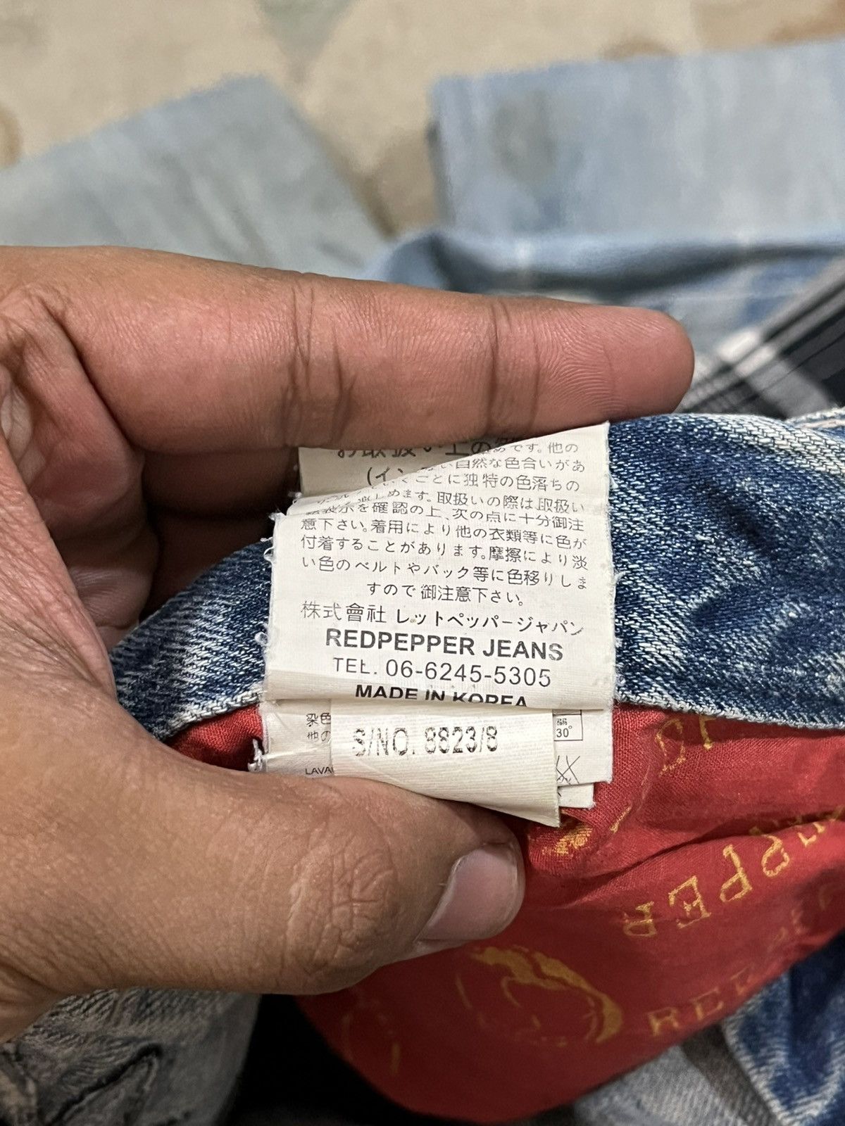 Ed Hardy × Le Grande Bleu (L.G.B.) Vintage Red Pepper Patches Distressed Denim Size US 32 / EU 48 - 16 Thumbnail