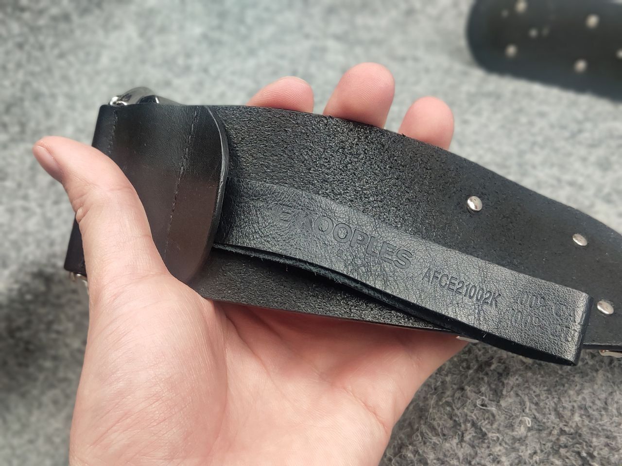The Kooples The Kooples Design voluminous leather belt with metal logos Size ONE SIZE - 11 Thumbnail