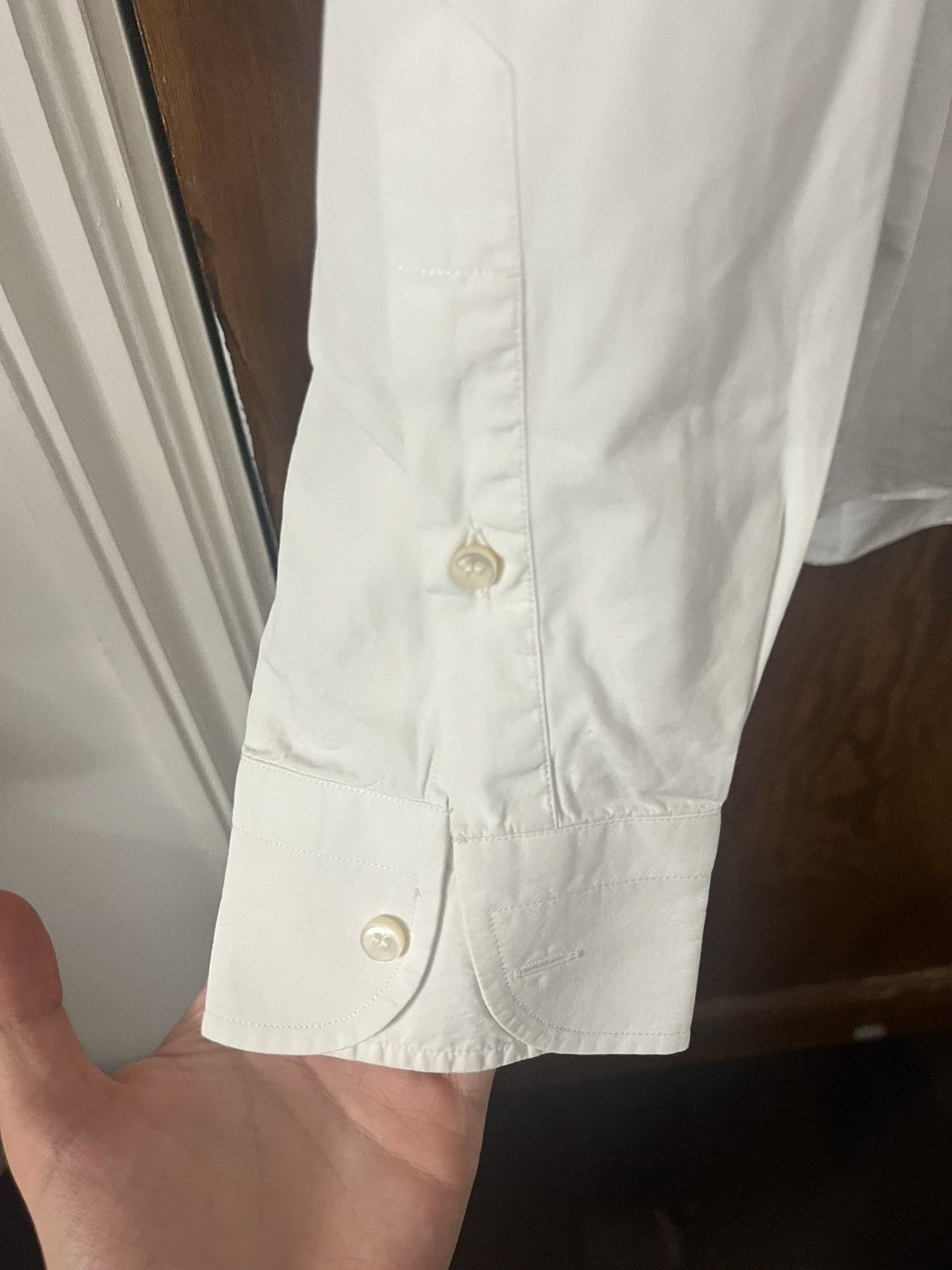 Loro Piana Loro Piana white cotton shirt size 42 Size US L / EU 52-54 / 3 - 3 Thumbnail