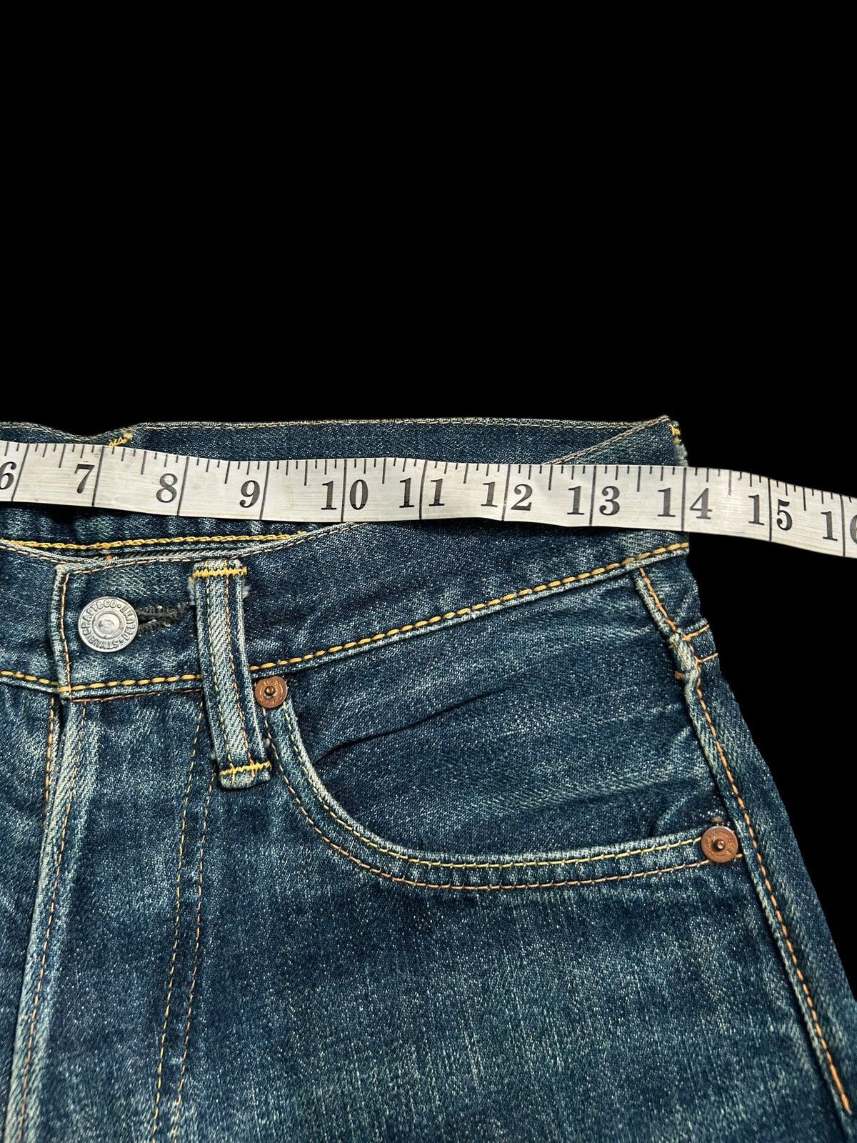 Japanese Brand × Kapital × Vintage Vintage EVIS Selvedge Distressed Short Denim Jeans Size US 28 / EU 44 - 16 Thumbnail
