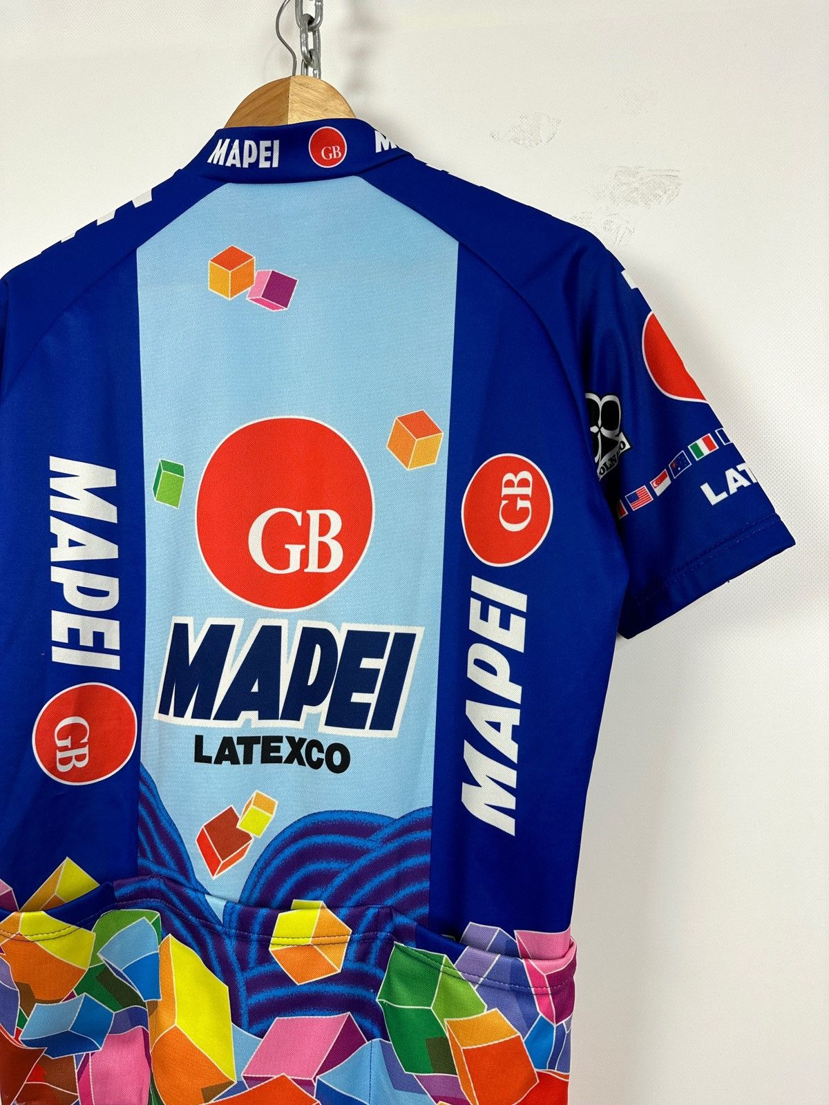 Vintage 1997 Vintage Mapei GB Paris-Roubaix Cycling Jersey Size US XL / EU 56 / 4 - 14 Thumbnail