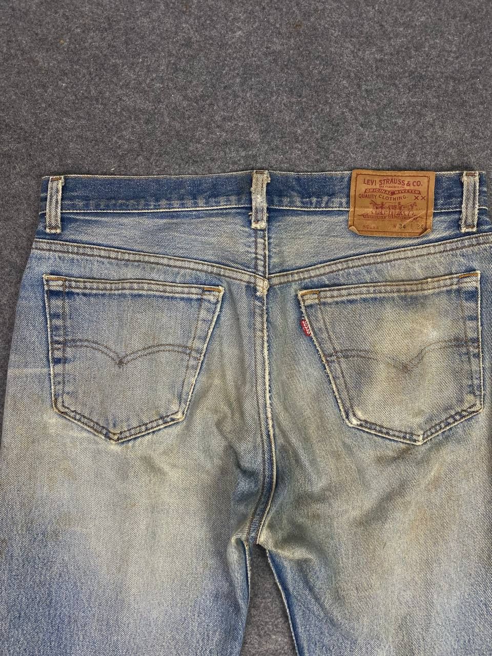 Levi's vintage levis 501xx distressed denim nice design Size US 35 - 3 Thumbnail