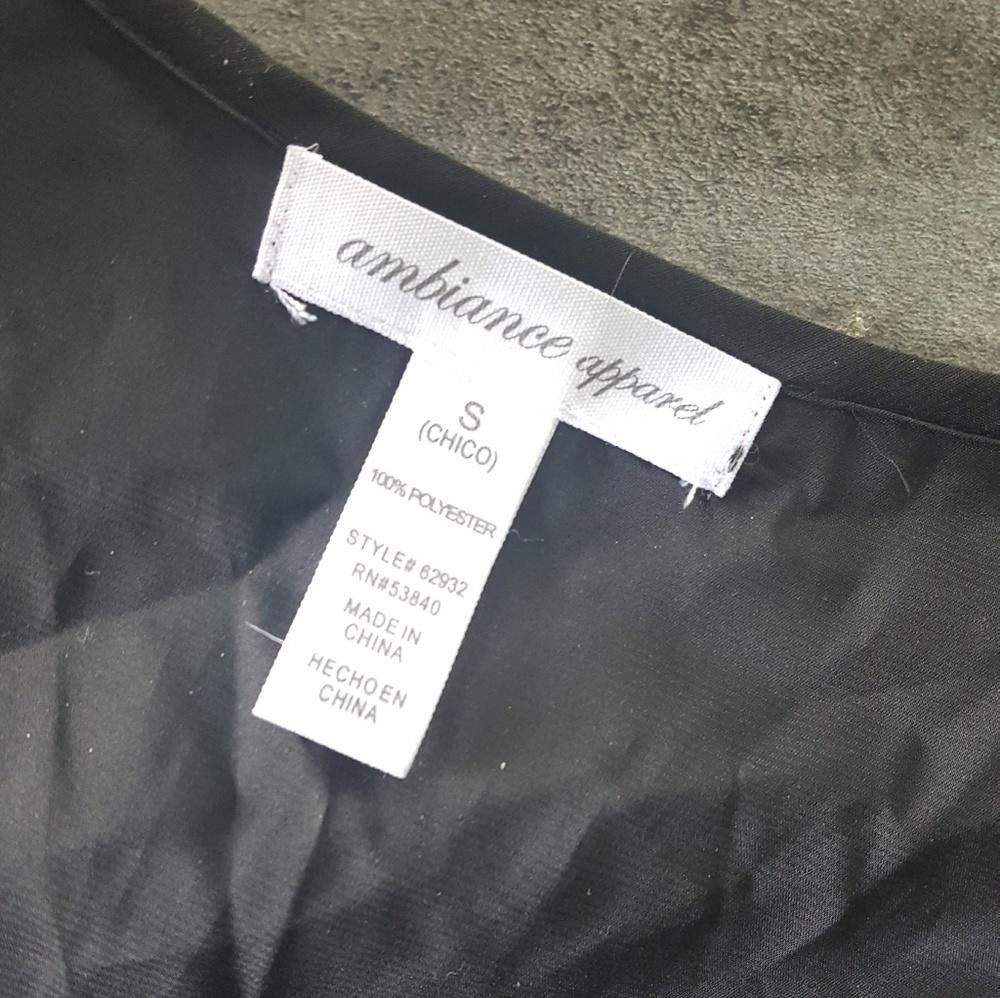 Designer Black Pocket Detailed Ambiance Dressy Blouse Size S / US 4 / IT 40 - 3 Thumbnail