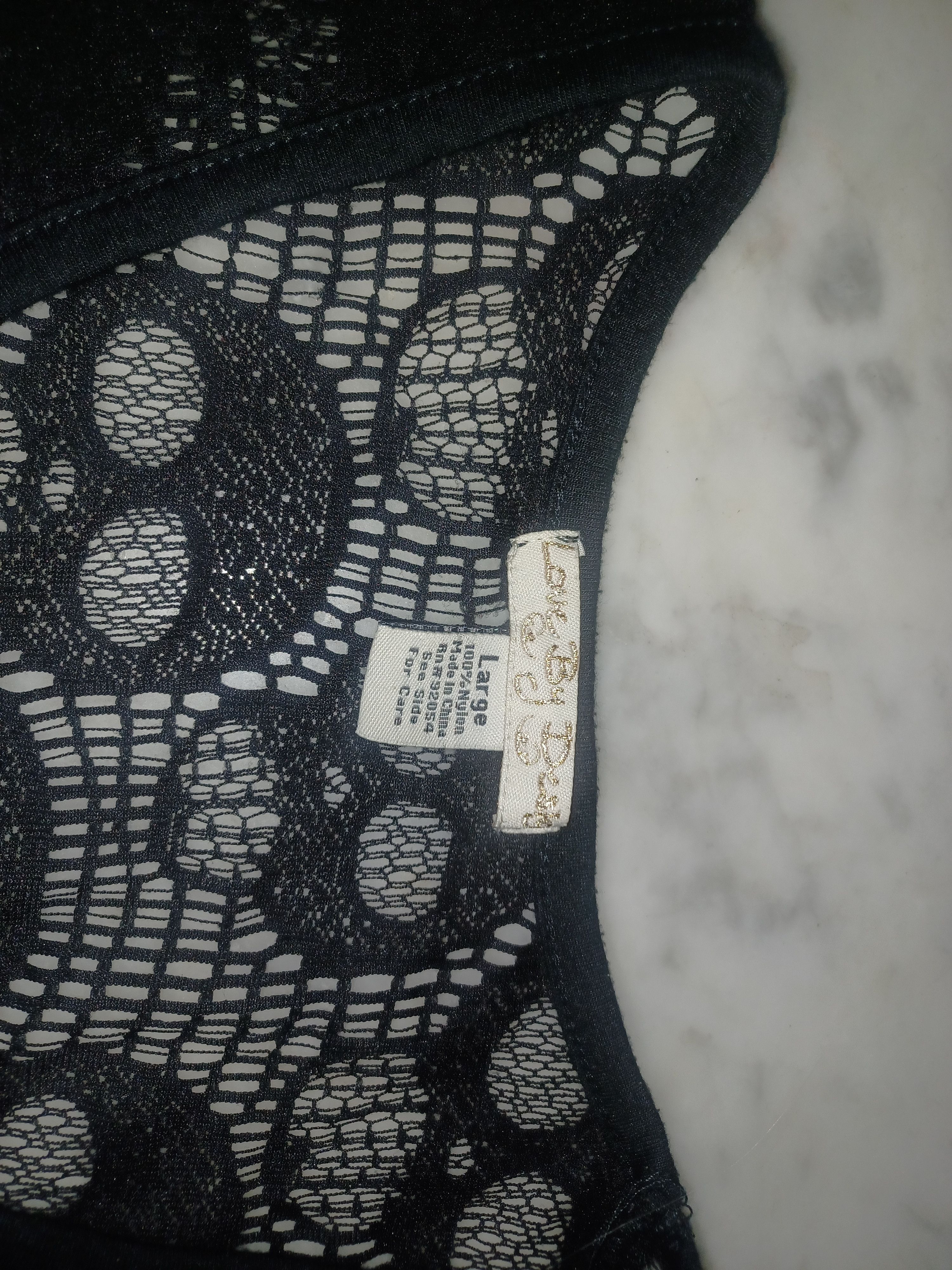 Other Love By Design Women's Top Lacey Skulls Large Black Size L / US 10 / IT 46 - 2 Thumbnail