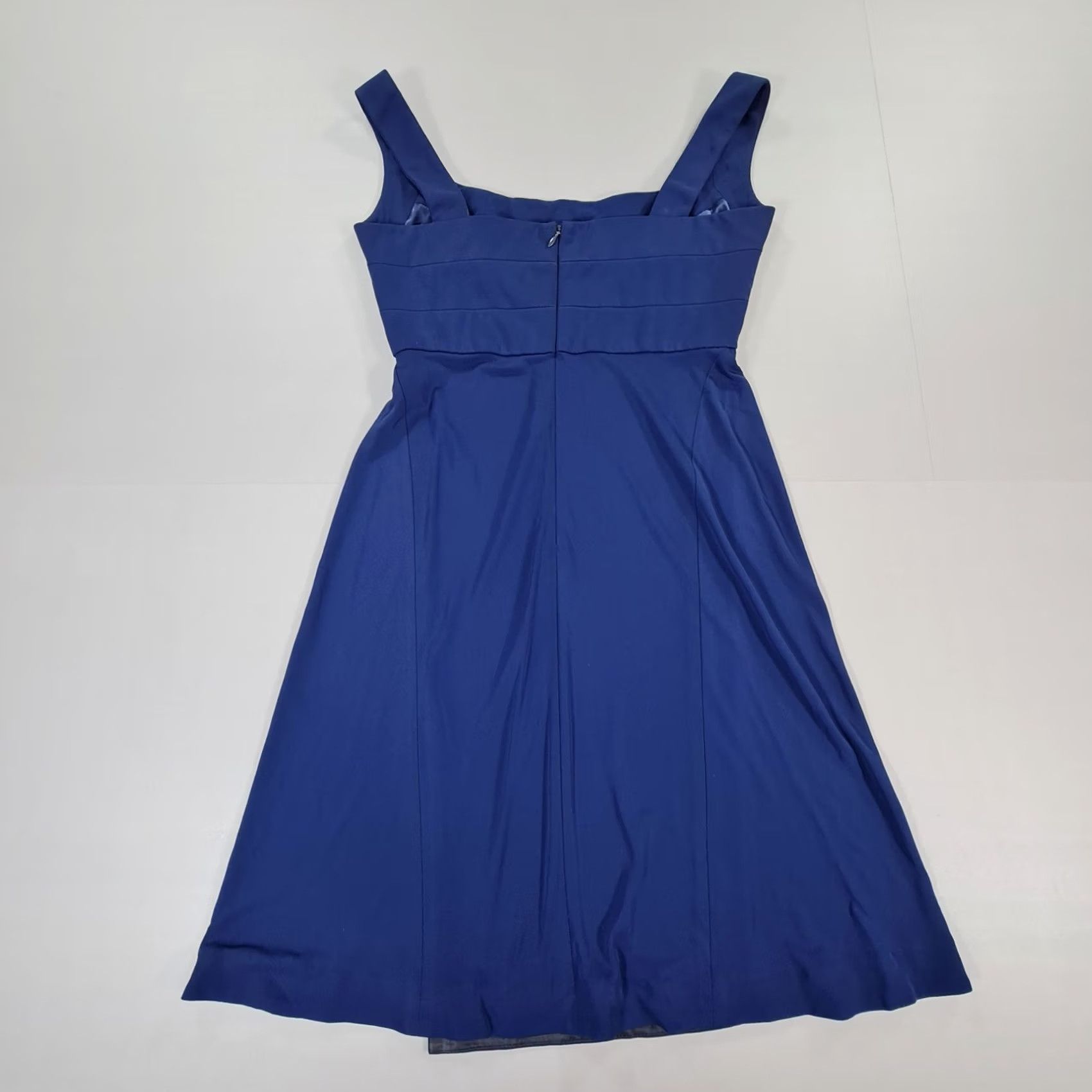 Vintage VINTAGE Herve Leger Navy Blue Dress Short Sleeveless Scoop Neck Zip 12 UK Designer Womens Size 34" / US 12 / IT 48 - 7 Thumbnail