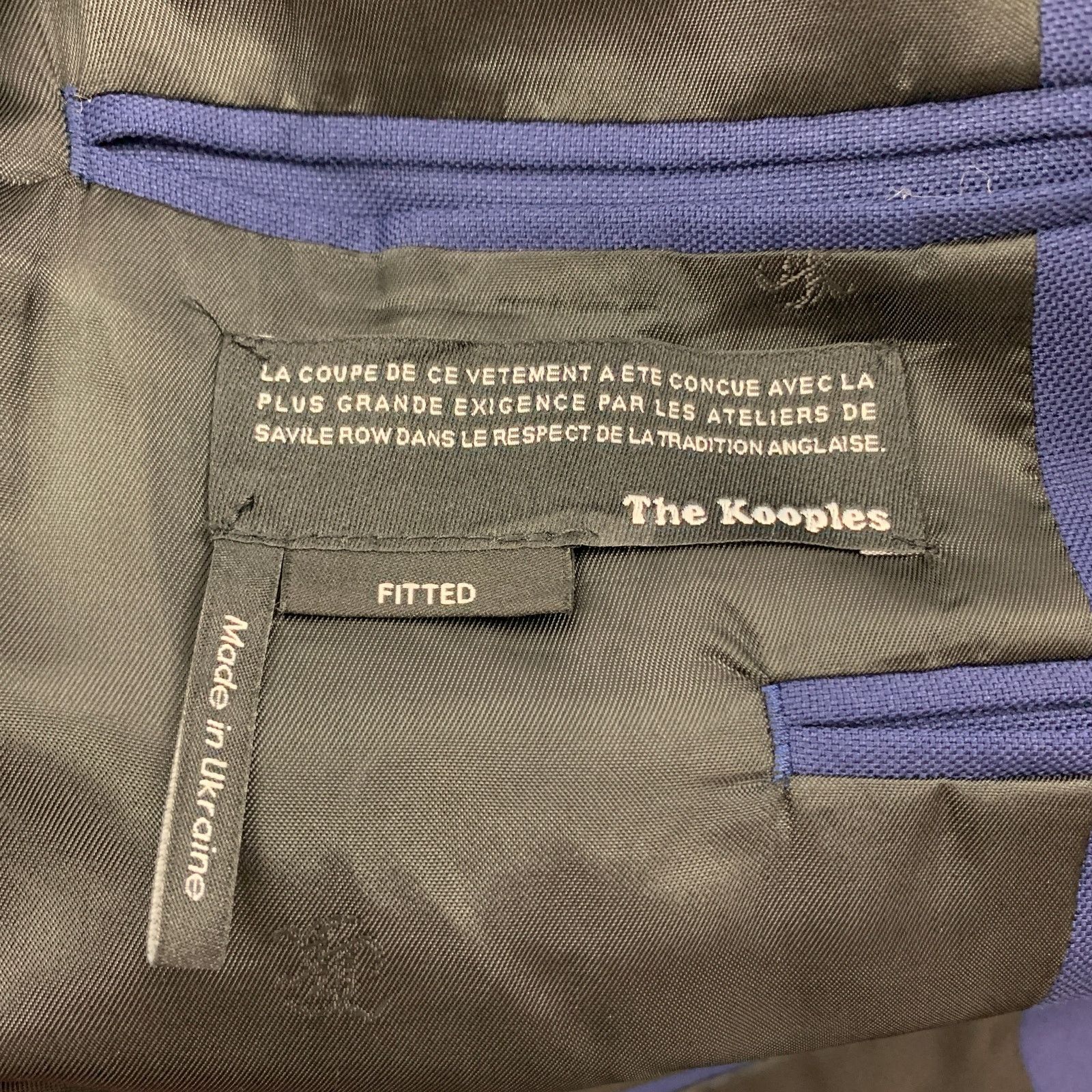 The Kooples THE KOOPLES Size 38 Navy Wool Notch Lapel Sport Coat Size 38R - 7 Thumbnail