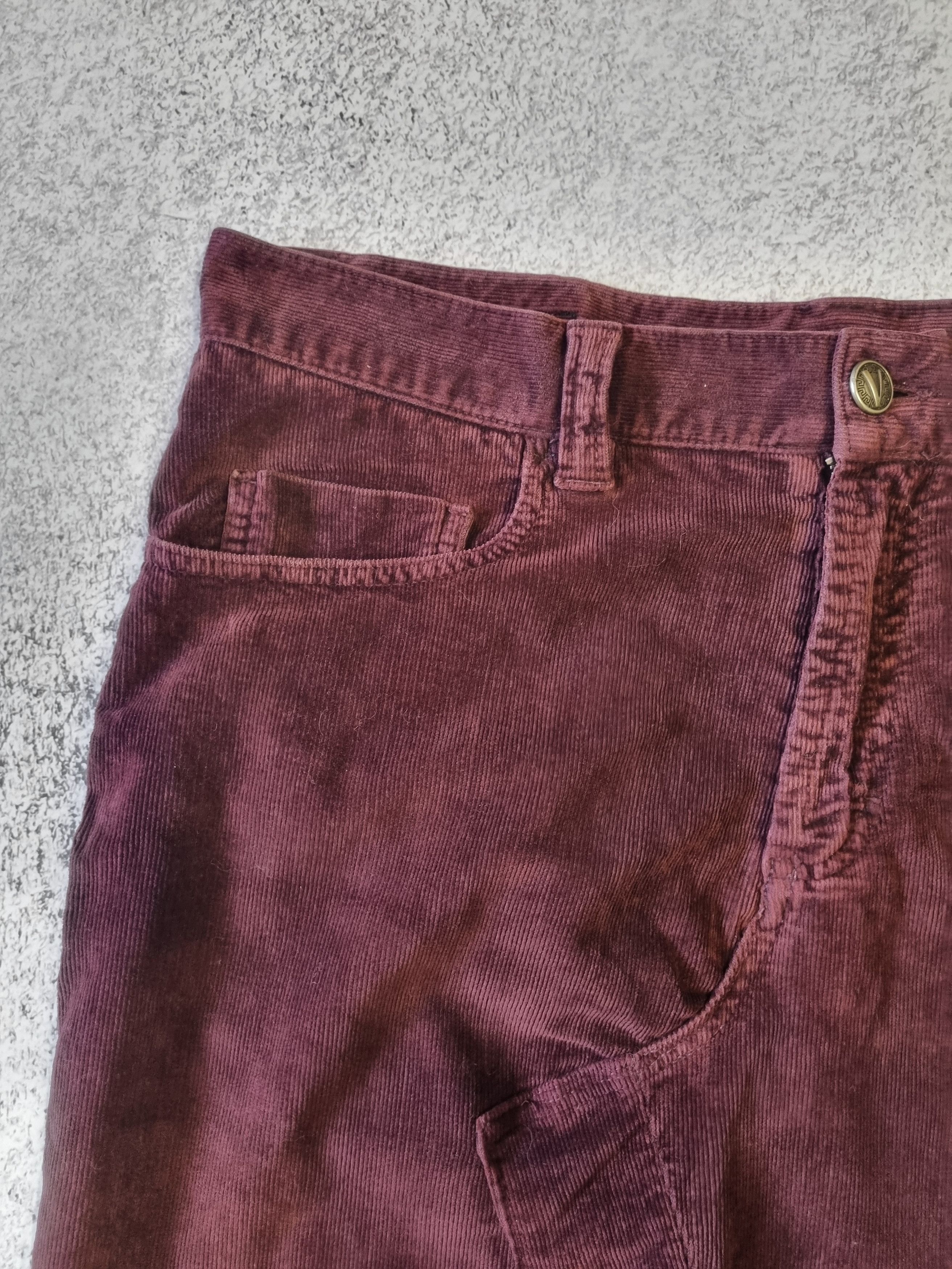 Versace Vintage Versace Collection Velvet Bordo Skirt Size 32" / US 10 / IT 46 - 3 Thumbnail