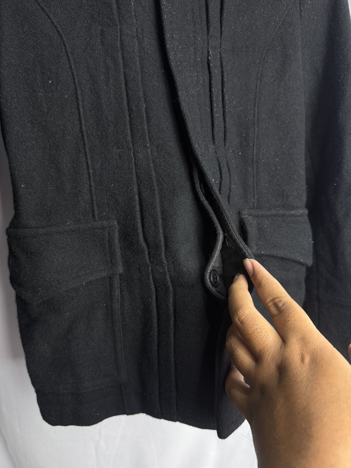 ADAM ET ROPE × Japanese Brand × Yohji Yamamoto Japanese Wool Outer Jacket Size US S / EU 44-46 / 1 - 5 Thumbnail