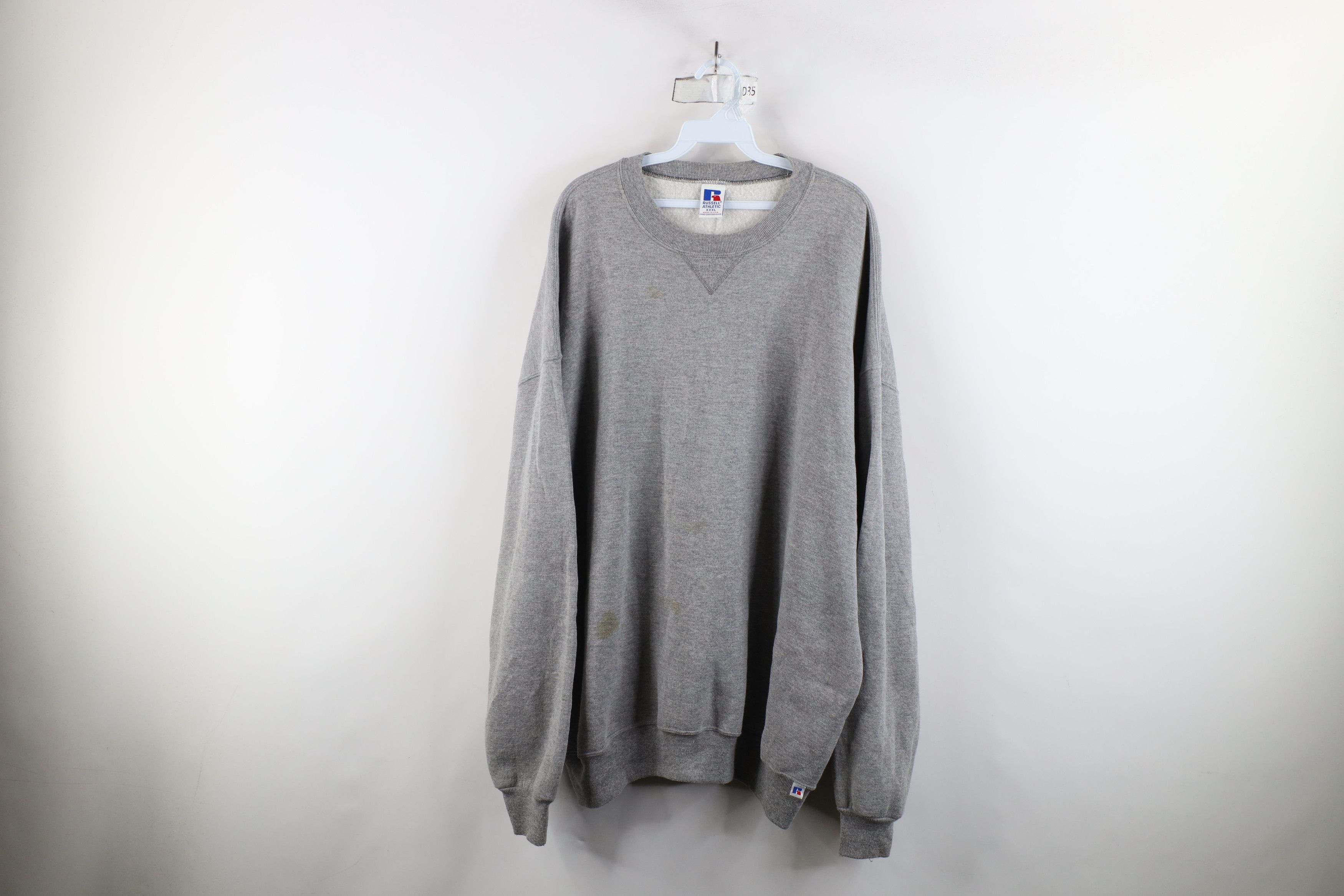 Russell Athletic × Vintage Vintage 90s Russell Athletic Crewneck Sweatshirt Gray USA Size US XXL / EU 58 / 5 - 1 Thumbnail