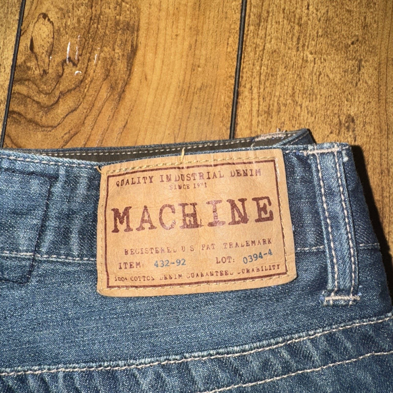 Vintage Machine Clothing Company 30x33 Denim Blue Jeans Size US 30 / EU 46 - 3 Thumbnail