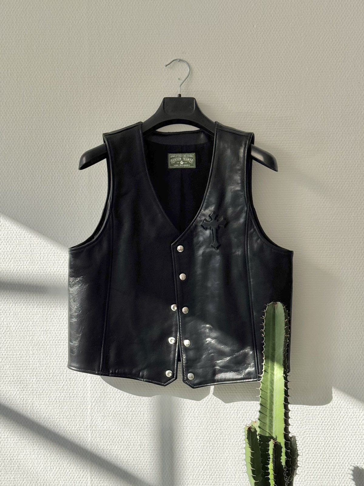 DENIM TEARS × Our Legacy Our Legacy x Denim Tears: Tupac Tears Legacy Leather Vest Size US M / EU 48-50 / 2 - 3 Thumbnail