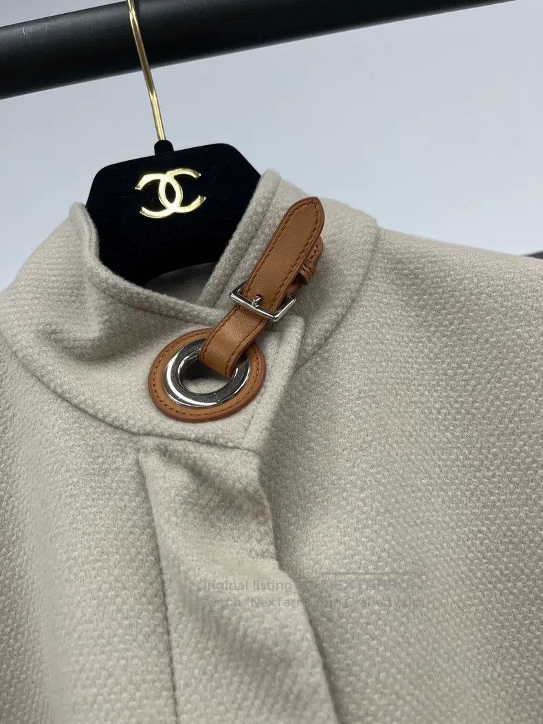 Hermes Hermes Beige and Leather Cashmere Vest Size XXS / US 00 / IT 34 - 2 Thumbnail