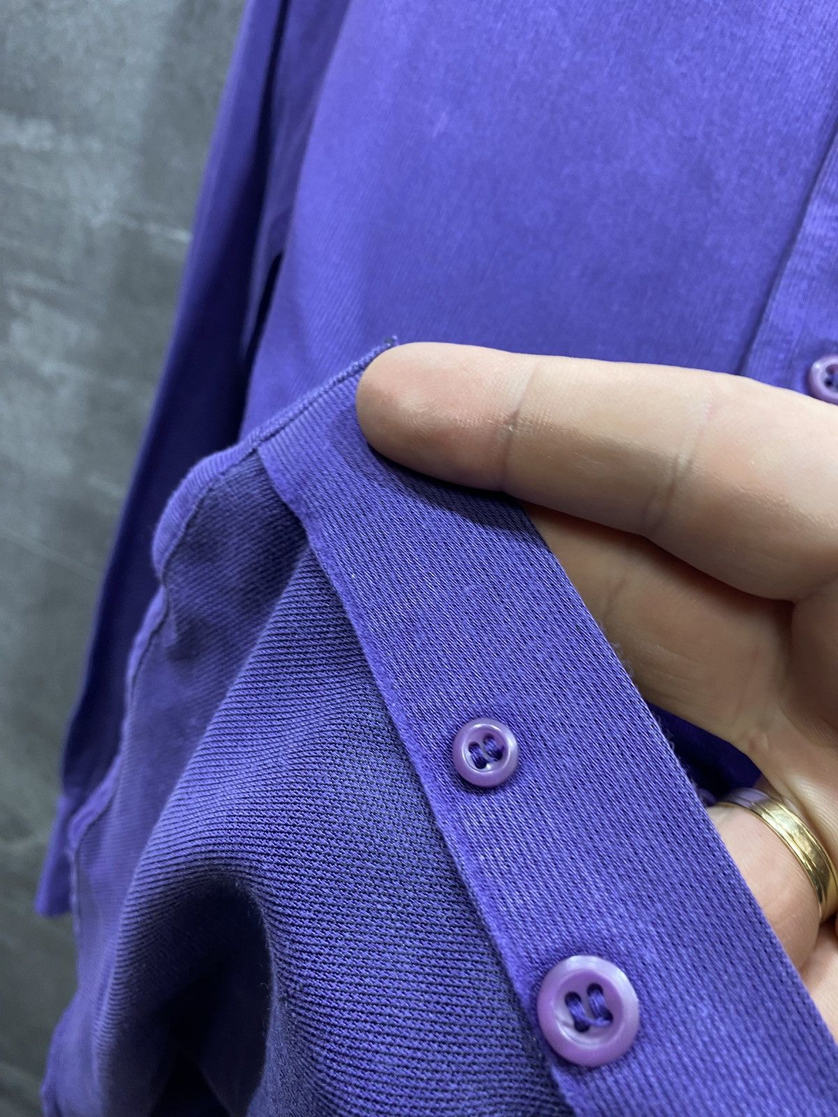 Yves Saint Laurent Vintage Yves Saint Laurent YSL Purple Button Up Shirt Size US XXL / EU 58 / 5 - 14 Thumbnail