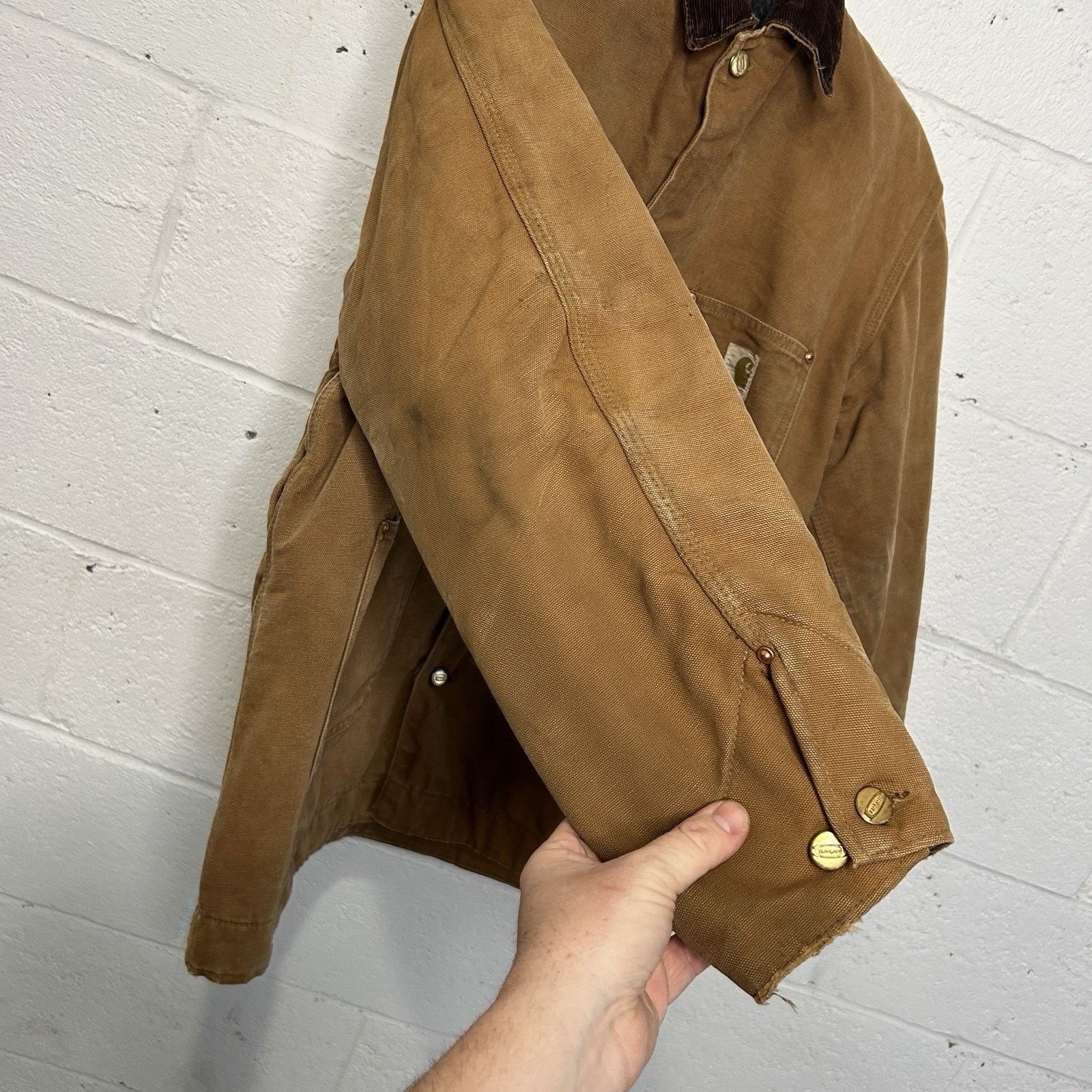 Carhartt Vintage 1960s Carhartt Blanket-Lined Chore Coat “Tan” Big C Size US L / EU 52-54 / 3 - 10 Thumbnail
