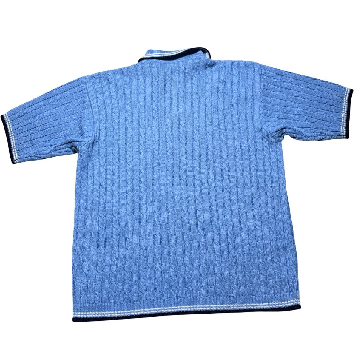 Other Vintage Y2K Koman Cable Knit Polo Shirt Short Sleeve XL Size US XL / EU 56 / 4 - 7 Thumbnail