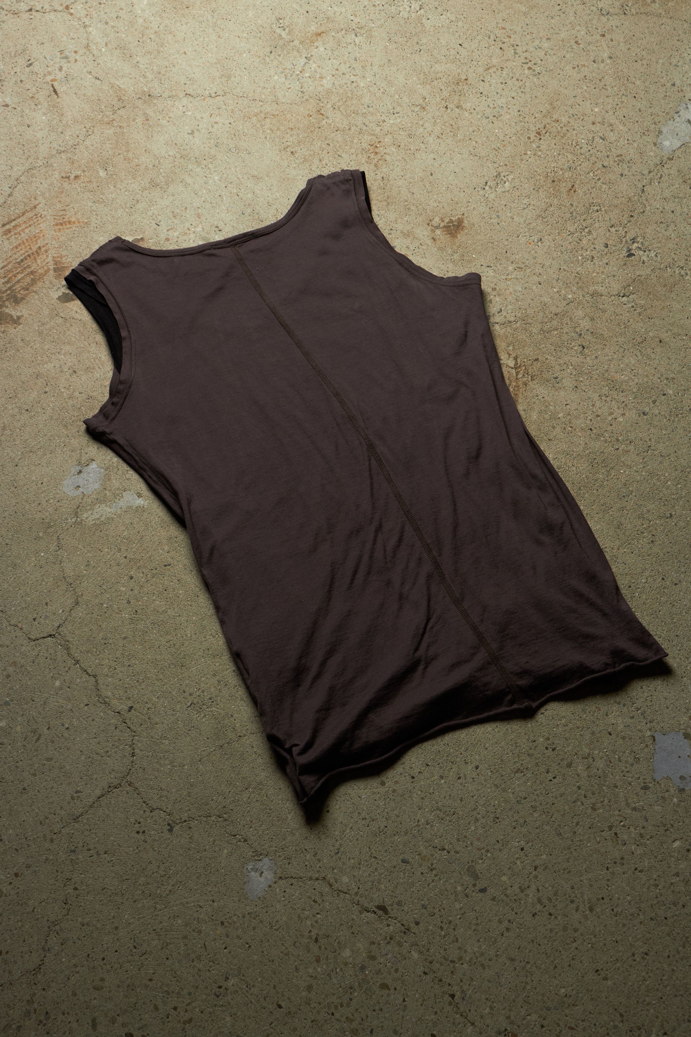 Diet Butcher Slim Skin Double Layered Asymmetrical Cotton Tank Top Size US S / EU 44-46 / 1 - 5 Thumbnail